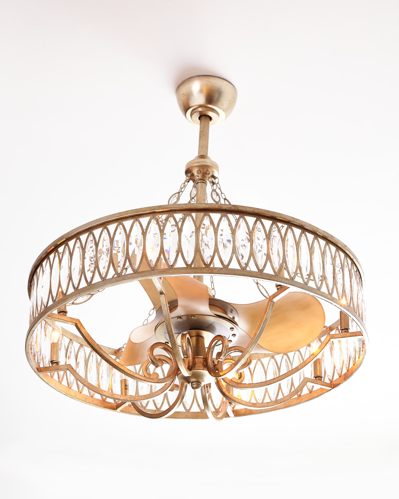 Crystal 8-Light Pendant with Fan 1