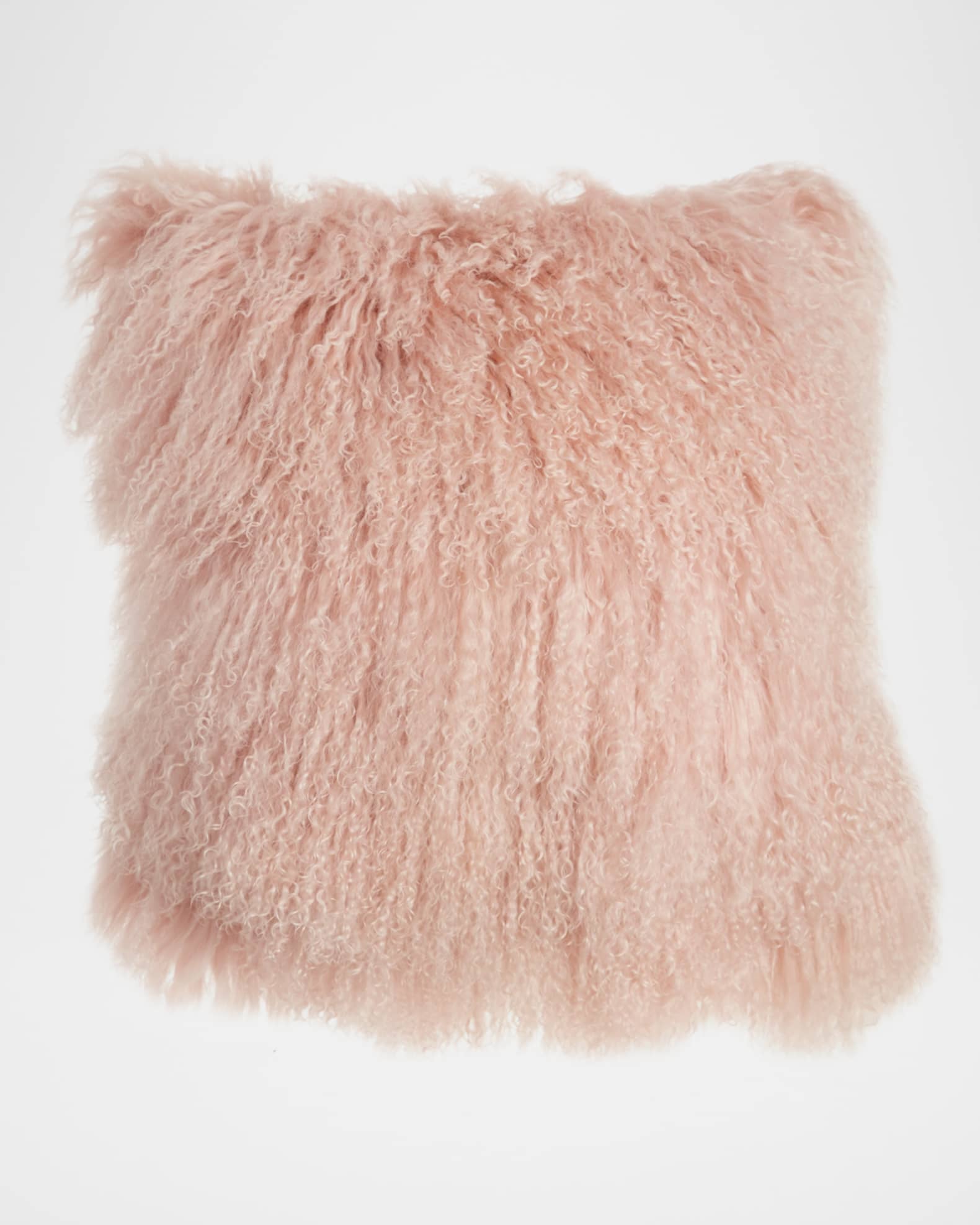 Blush Tibetan Lamb Pillow 0