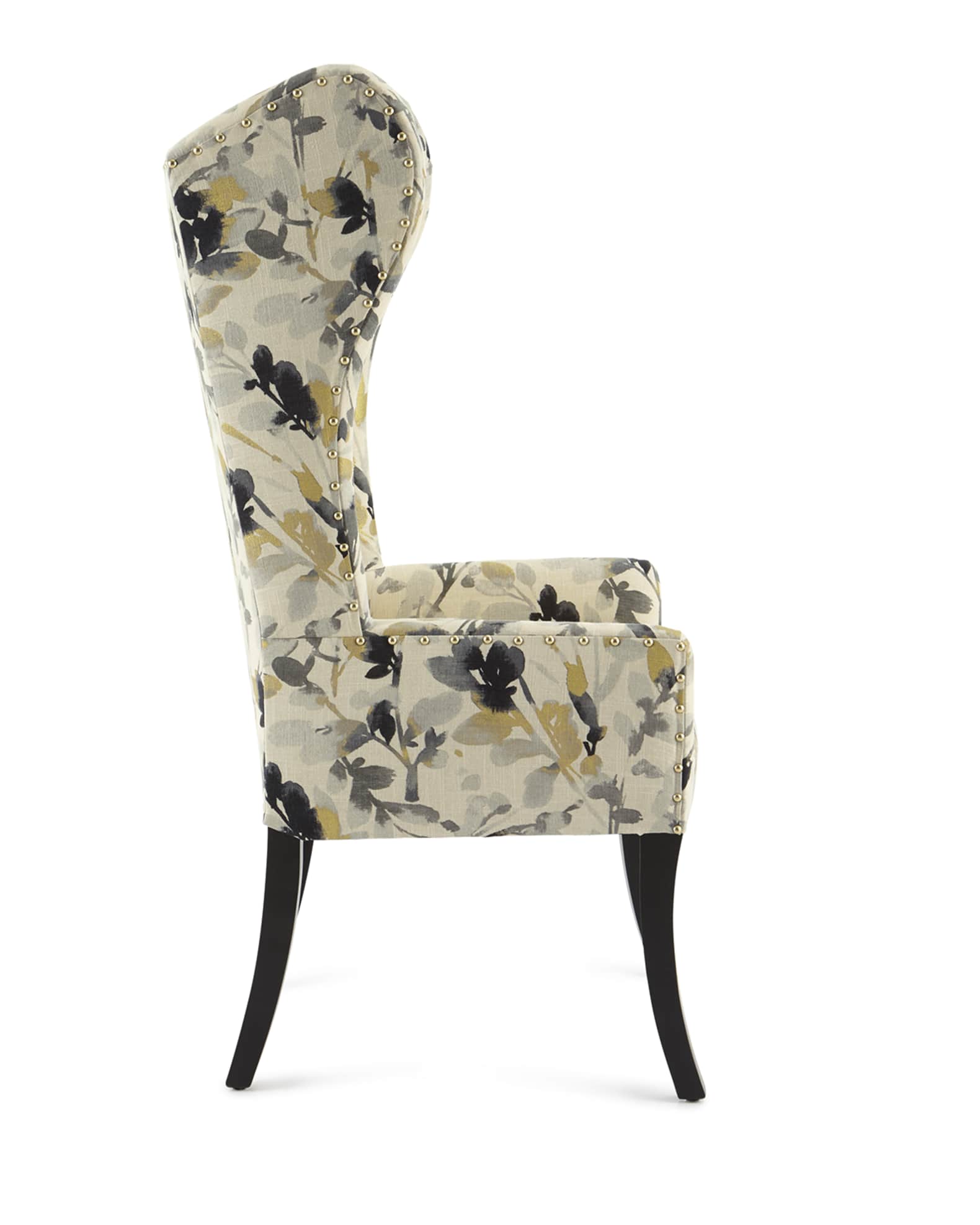 Maha Sapphire Wingback Chair 1