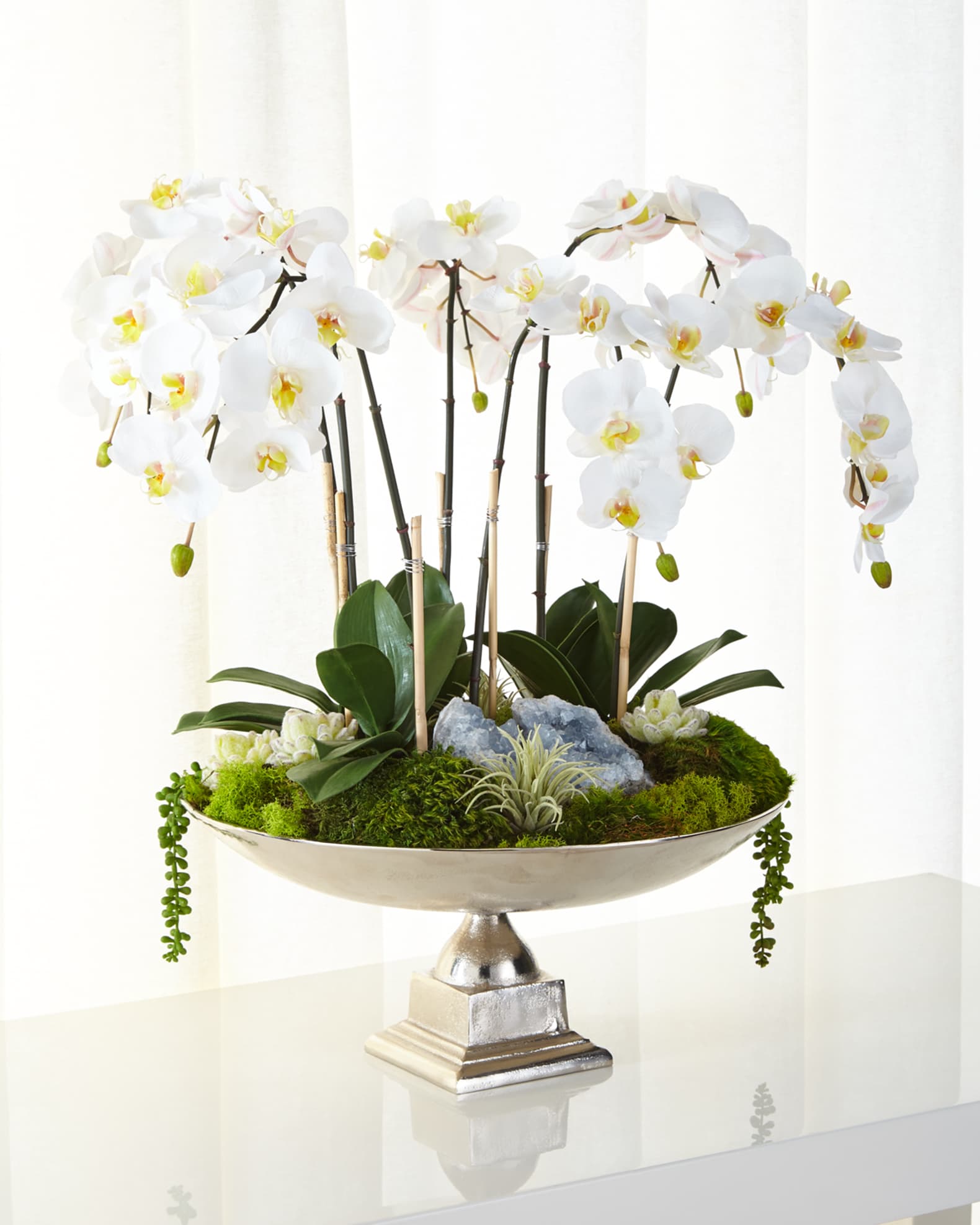 T&C Floral Company Orchids & Succulents Faux Floral Arrangement