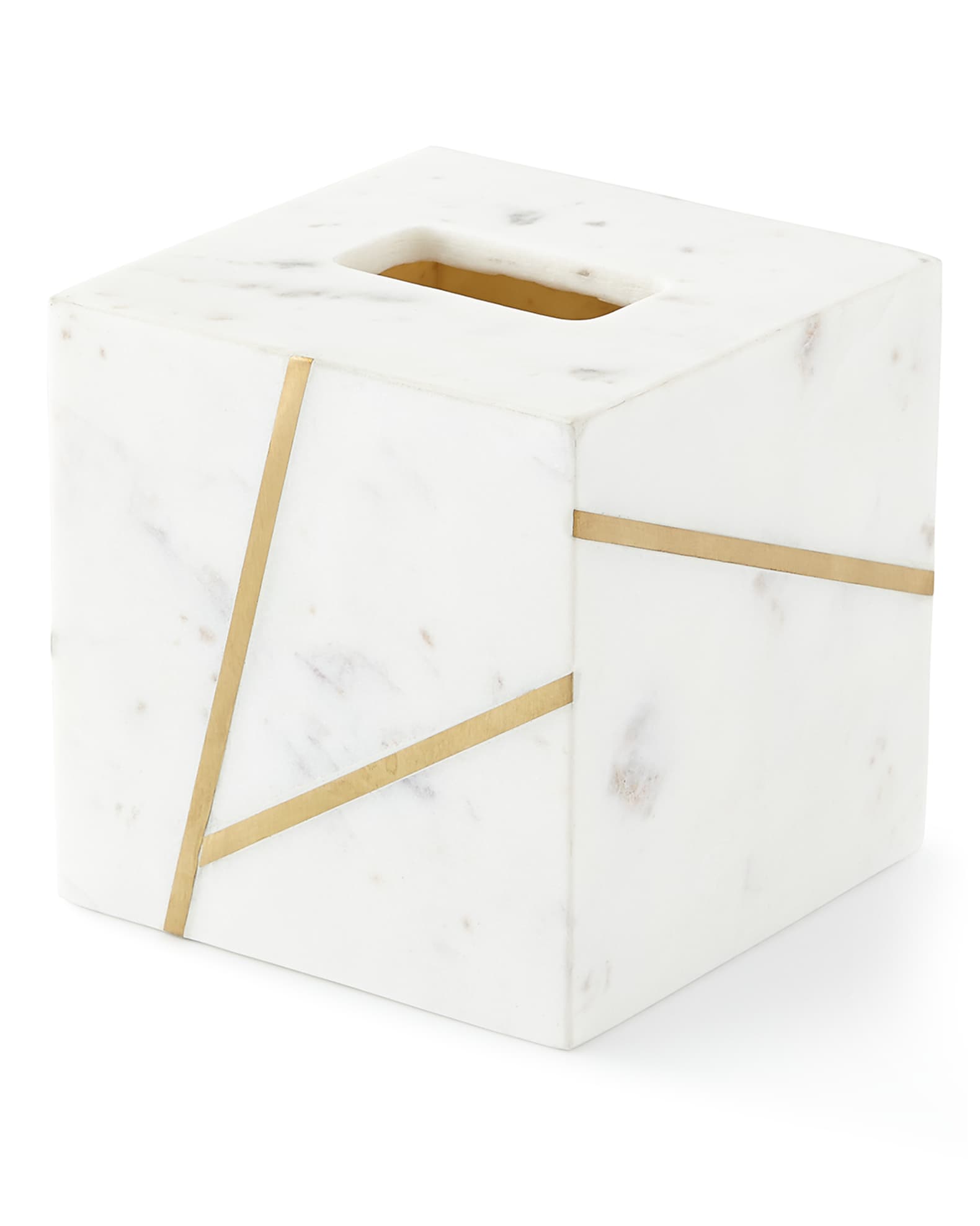 Kassatex Marble Brass Tissue Holder Neiman Marcus