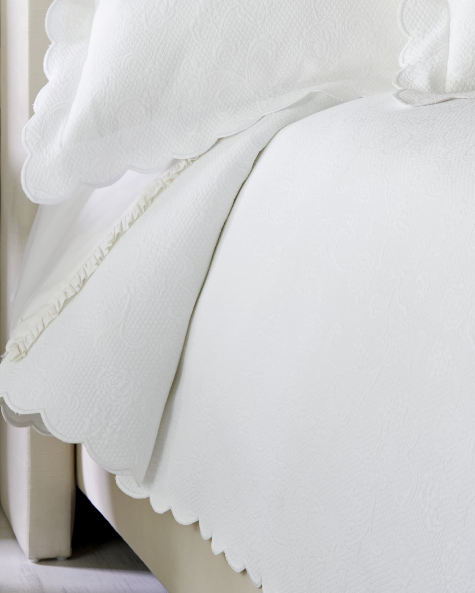 Floral Matelasse Coverlet Neiman Marcus