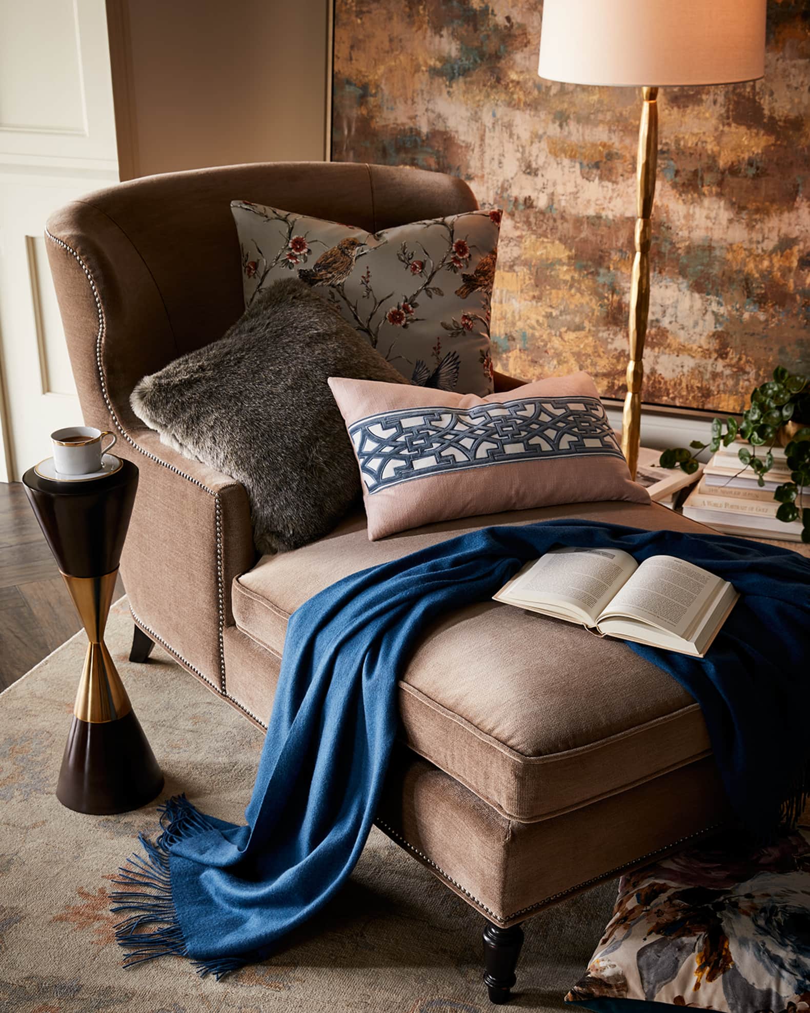 Sofia Cashmere Fringed Cashmere Throw Neiman Marcus