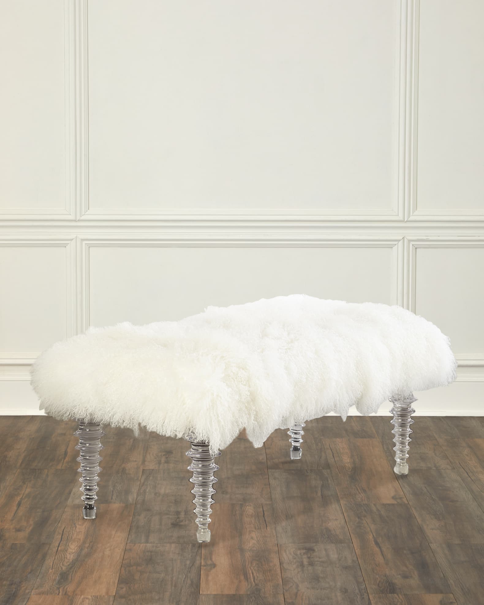 Kizzy Tibetan Sheepskin Bench 0