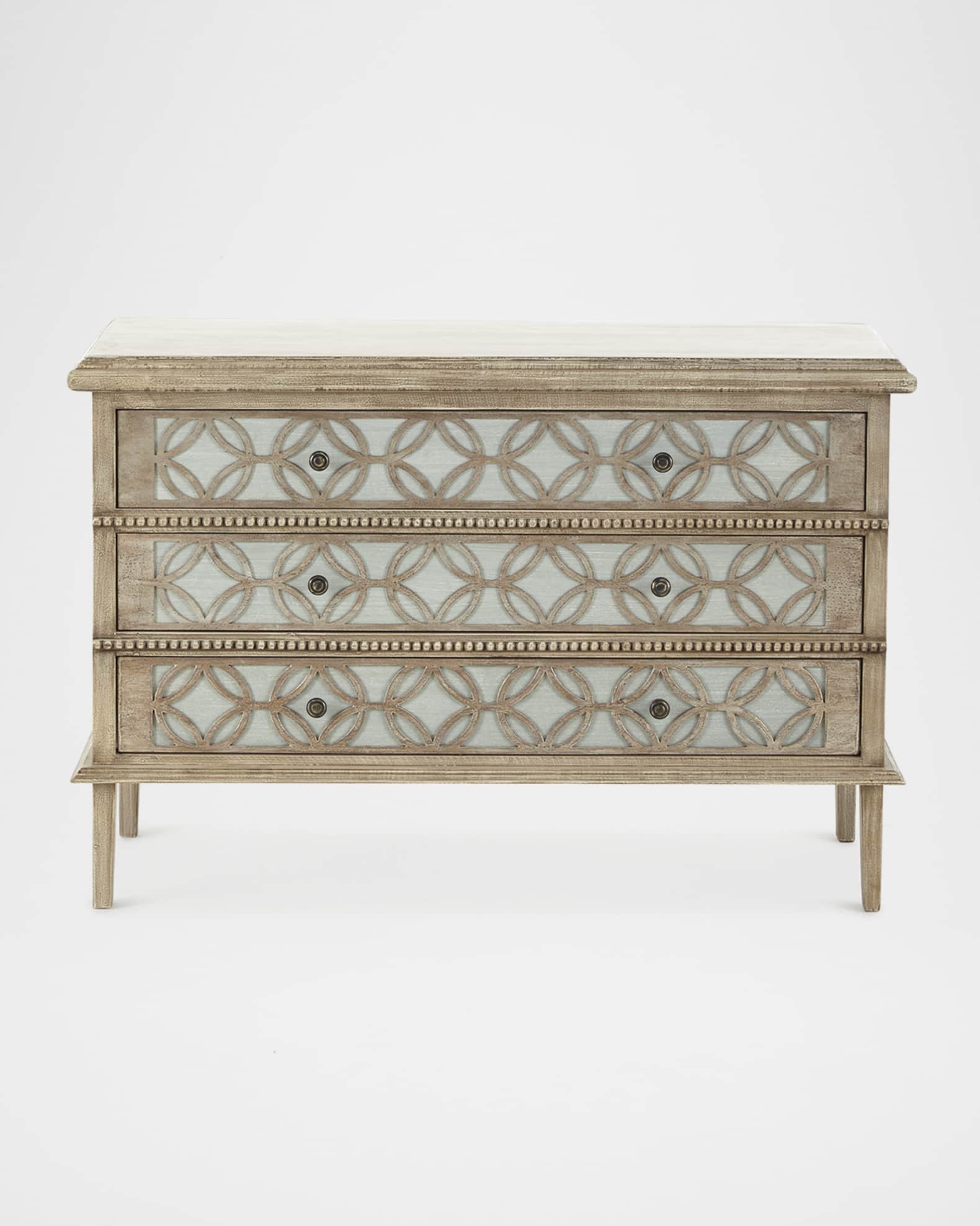 Cicley Carved 3-Drawer Chest 0