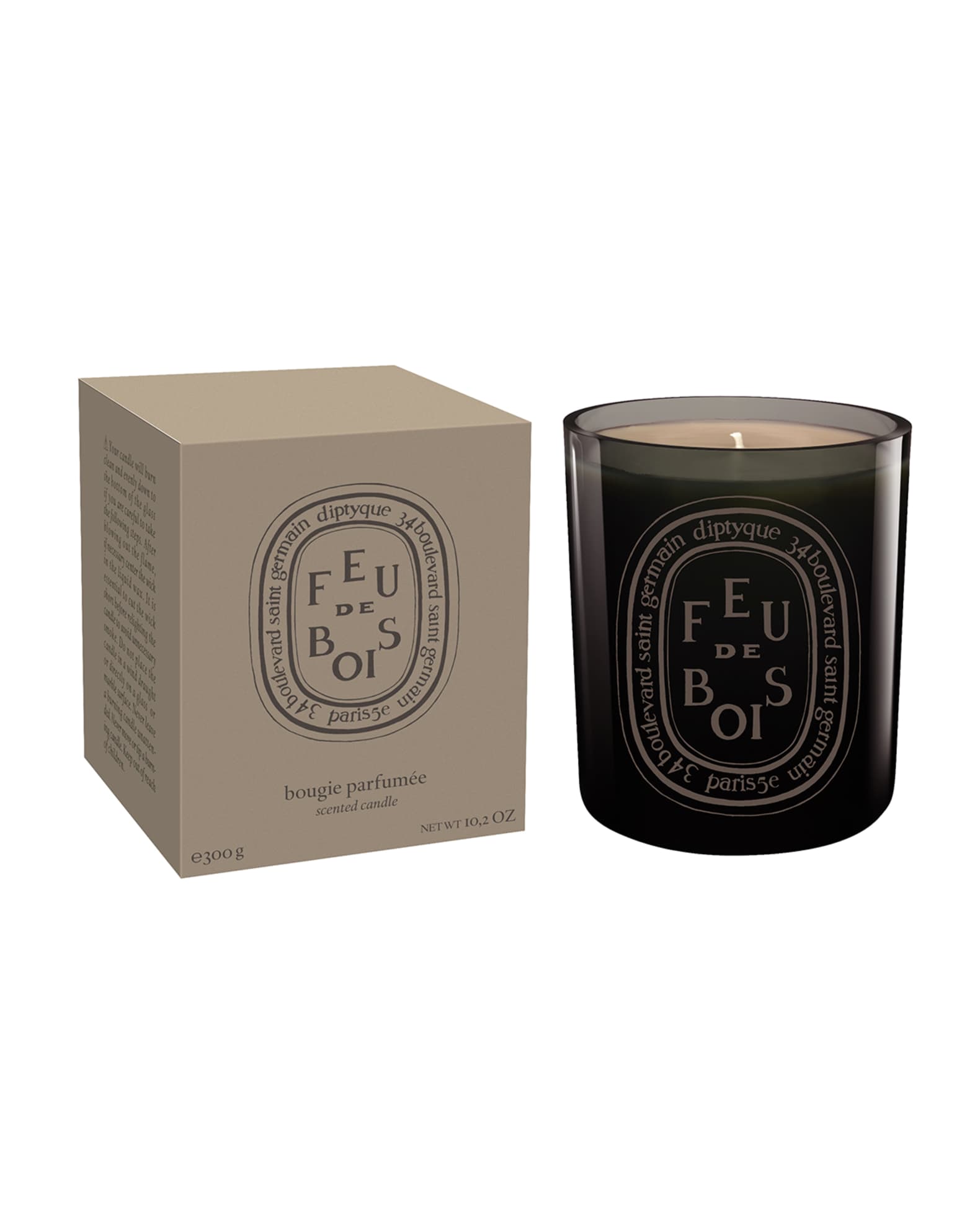 Diptyque Gray Feu de Bois Scented Candle Neiman Marcus