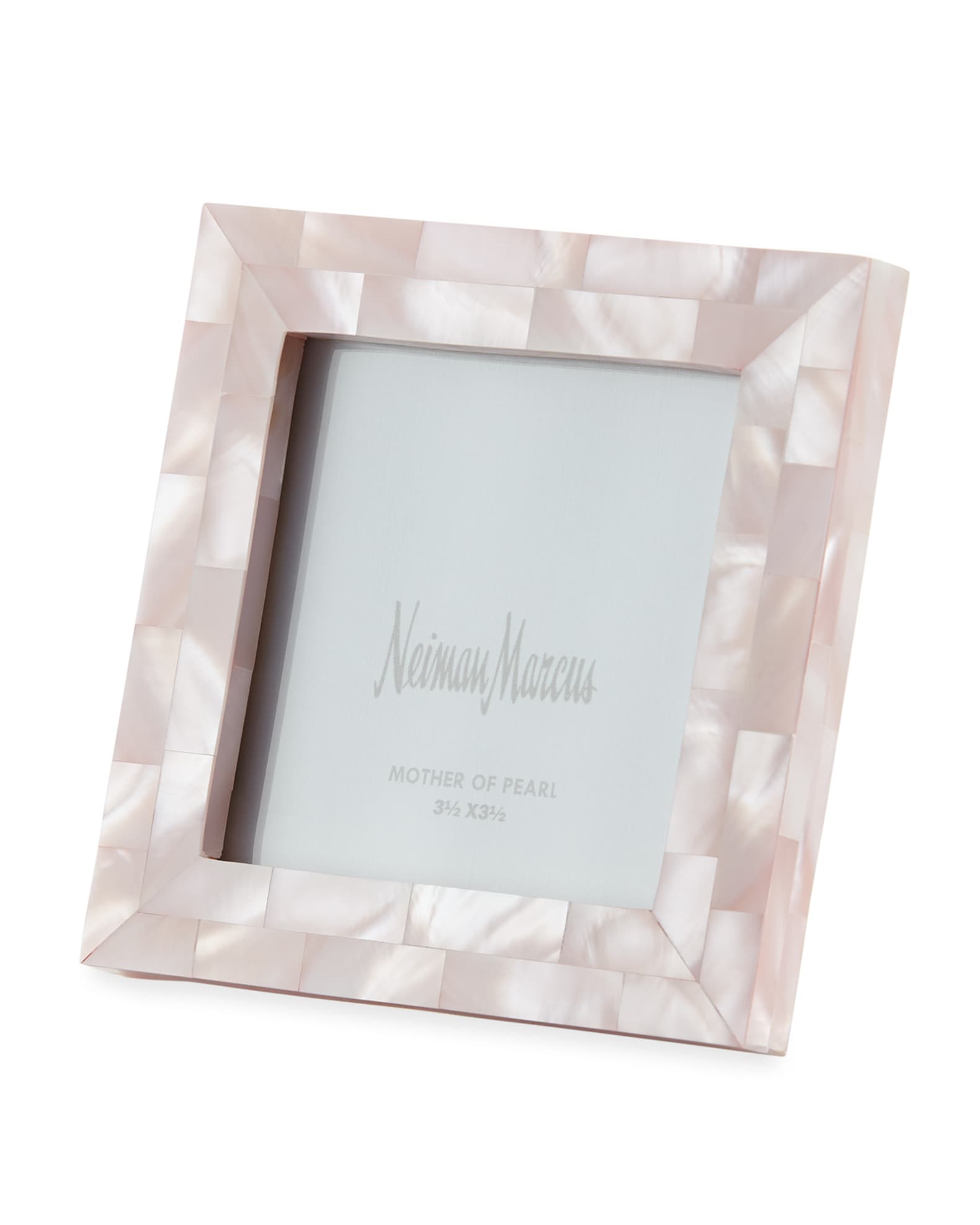 Mother-of-Pearl Picture Frame, Pink, 3.5" x 3.5" 0