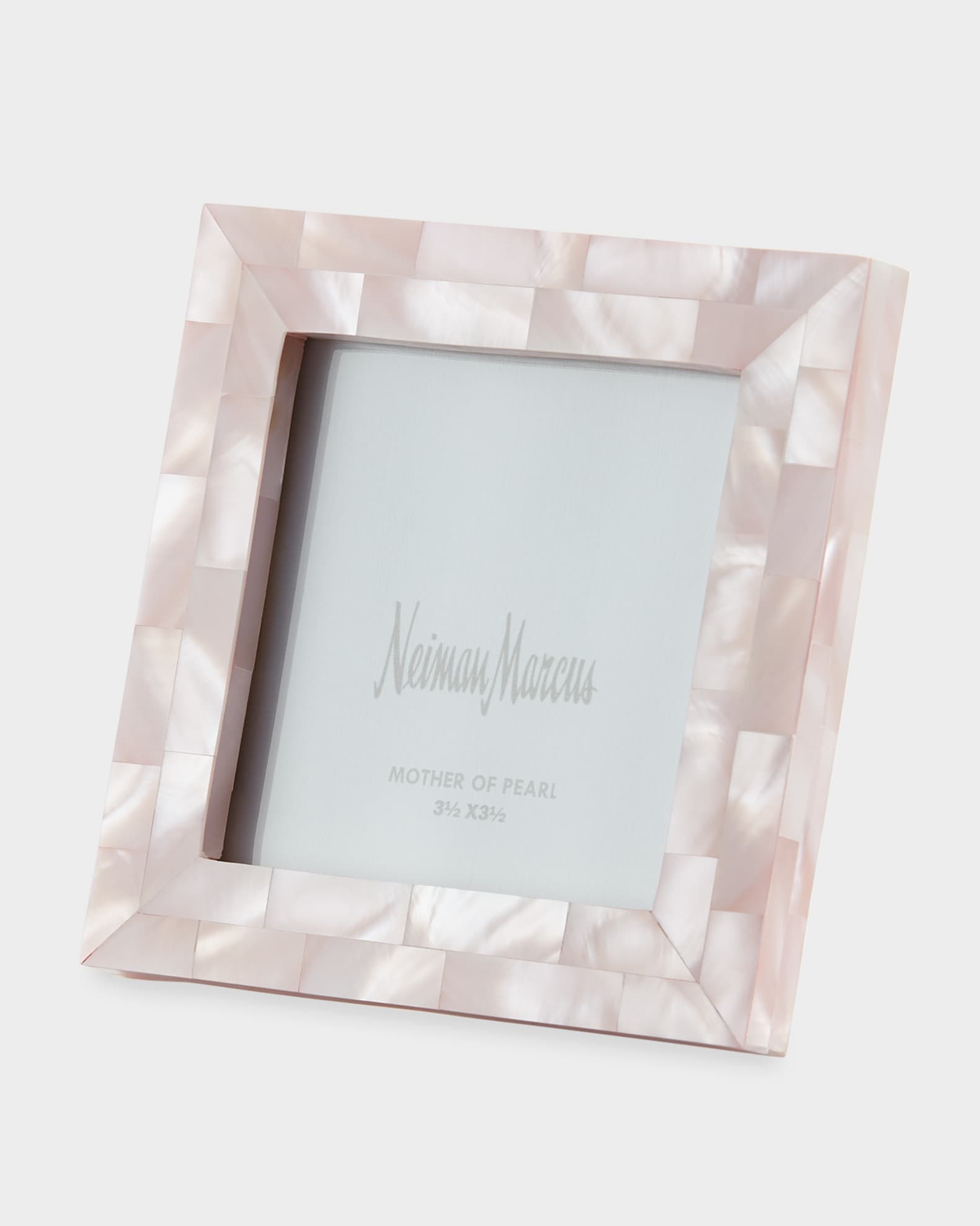The Jws Collections MotherofPearl Picture Frame, Pink, 3.5" x 3.5