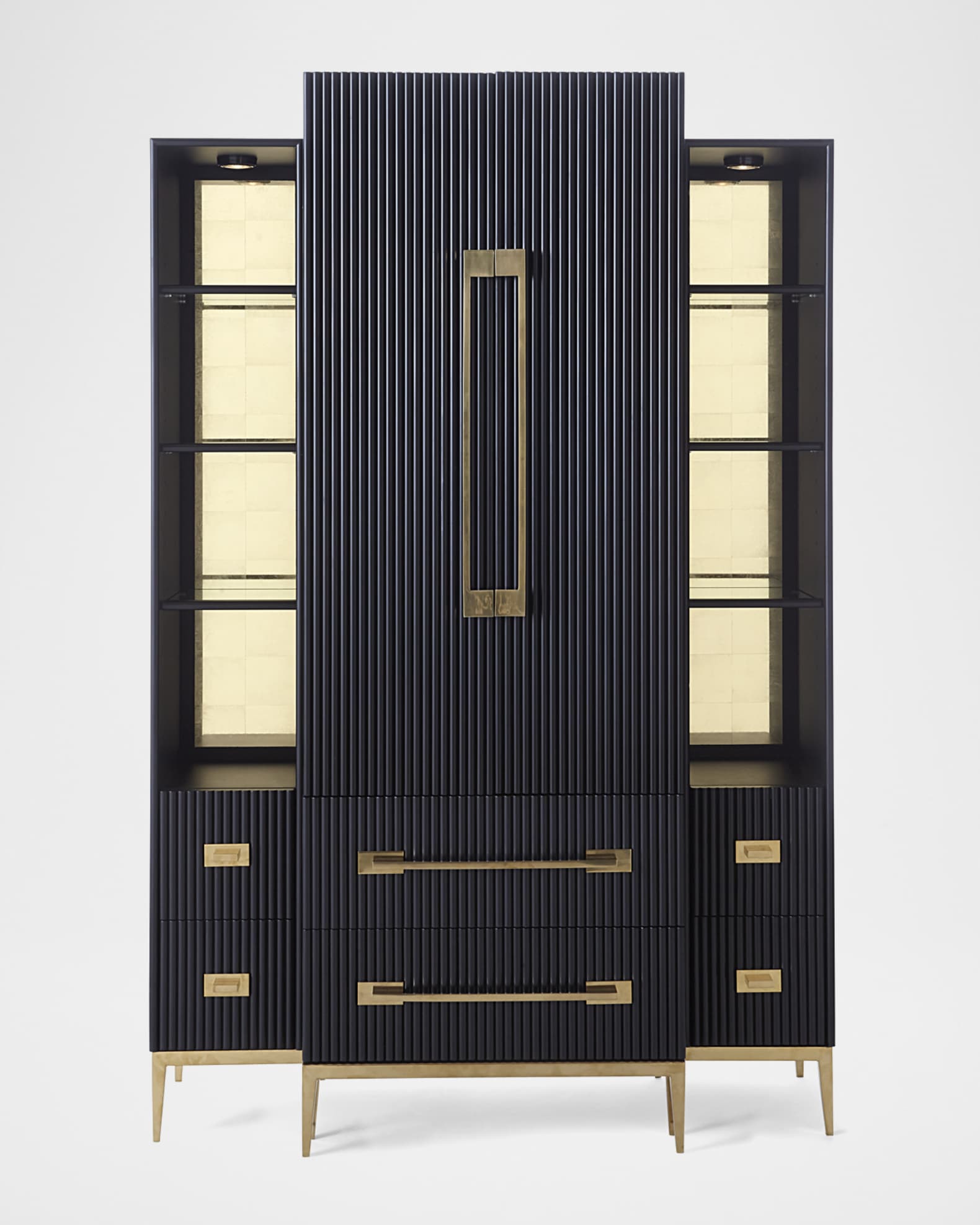 Ebony Satin Tall Cabinet 0