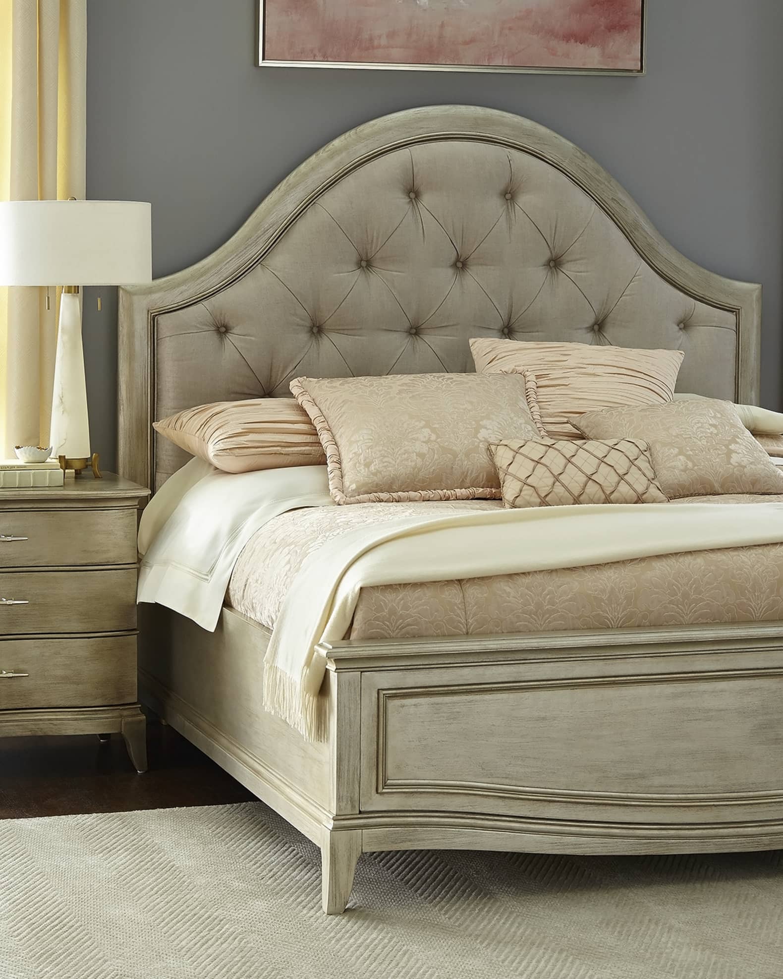 Montane Tufted King Bed with Drawers Neiman Marcus