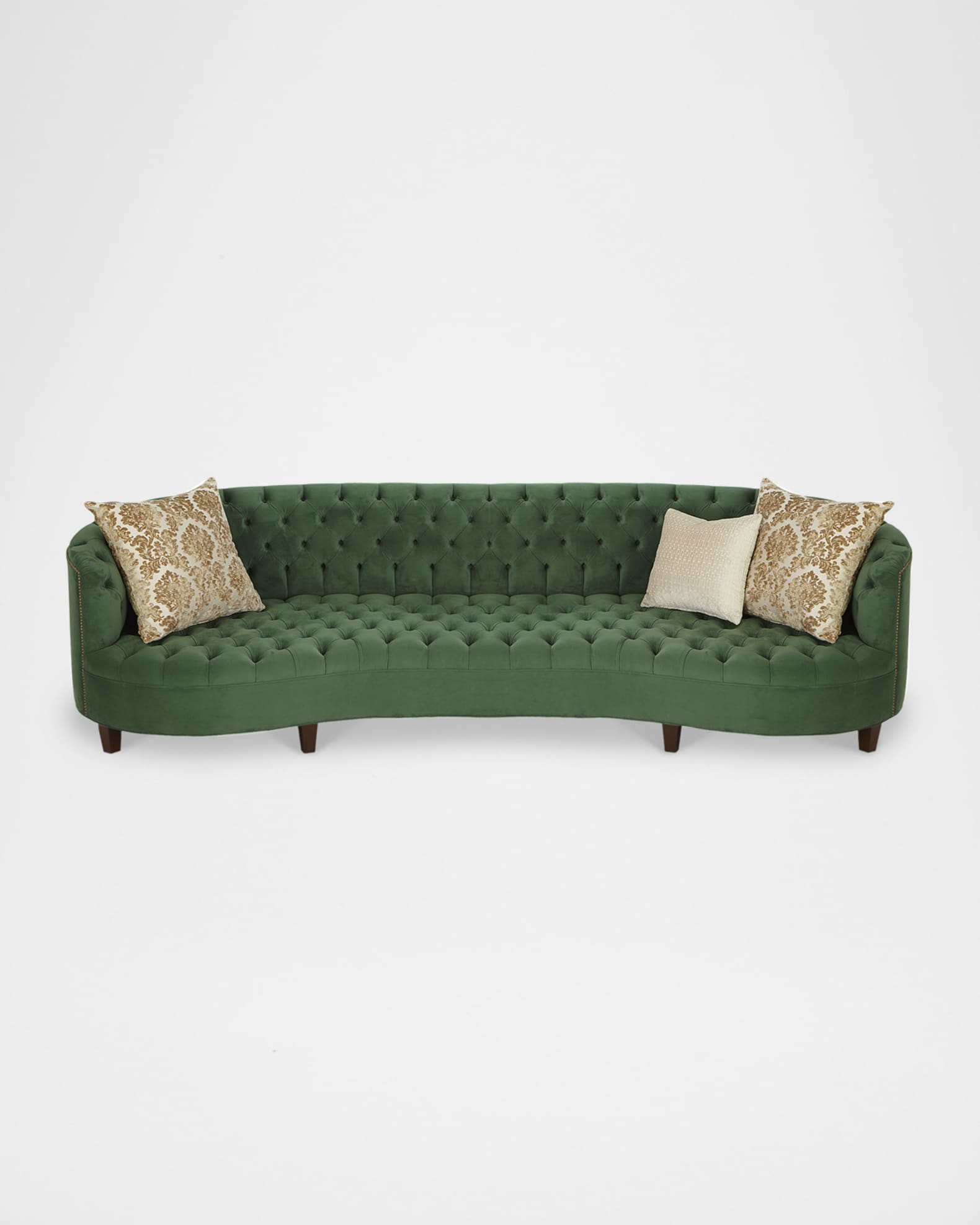 Velvet tufted settee discount