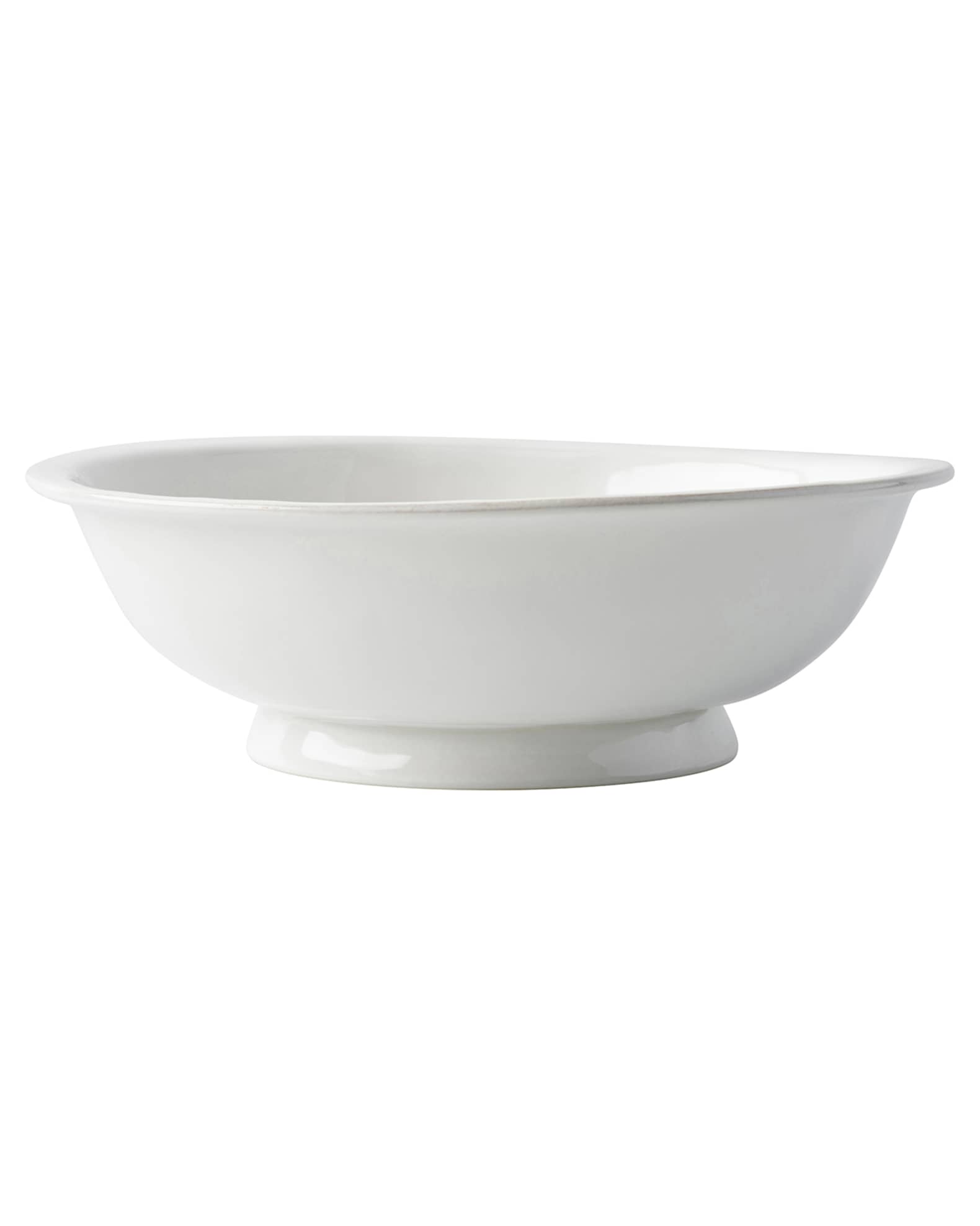 Puro Footed Fruit Bowl - Whitewash 0