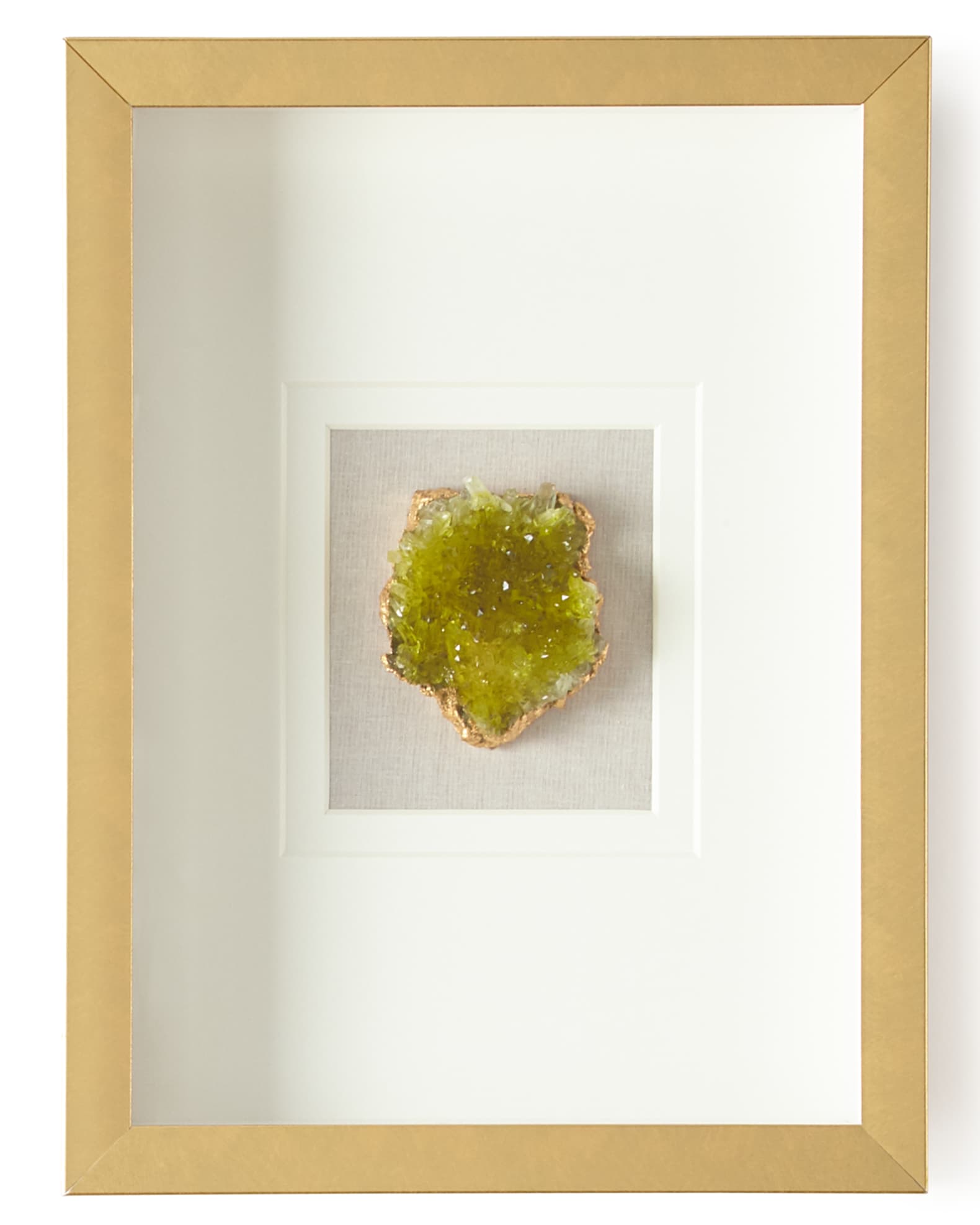 Natural Crystal in Golden Frame, Green 0