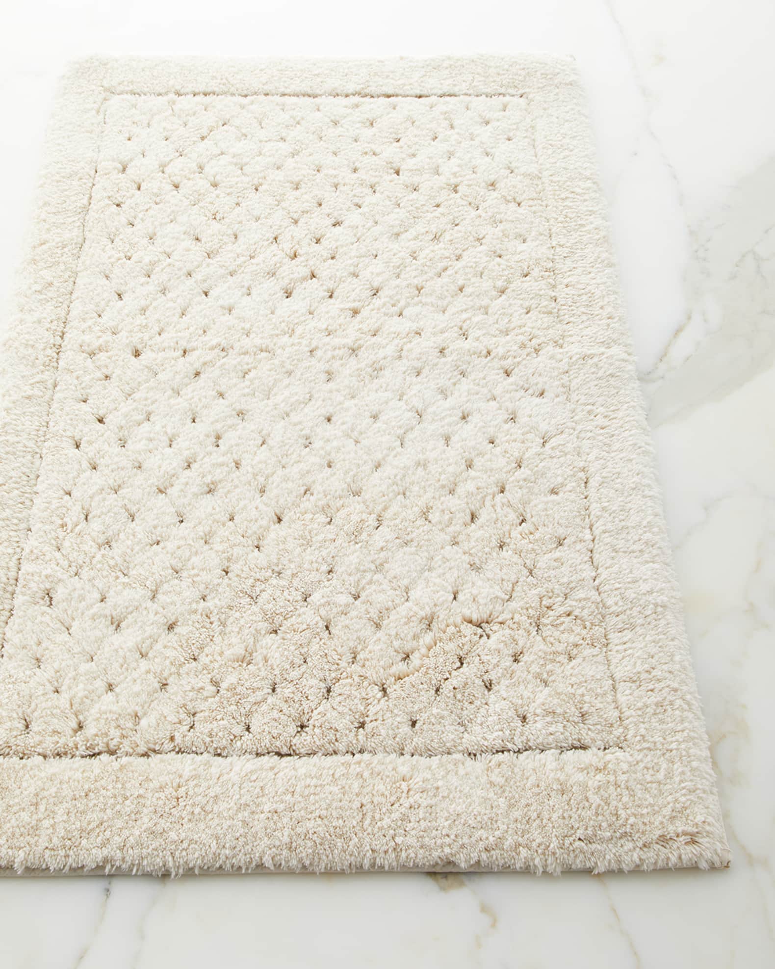 Graccioza Linen Waffle Bath Rug Neiman Marcus