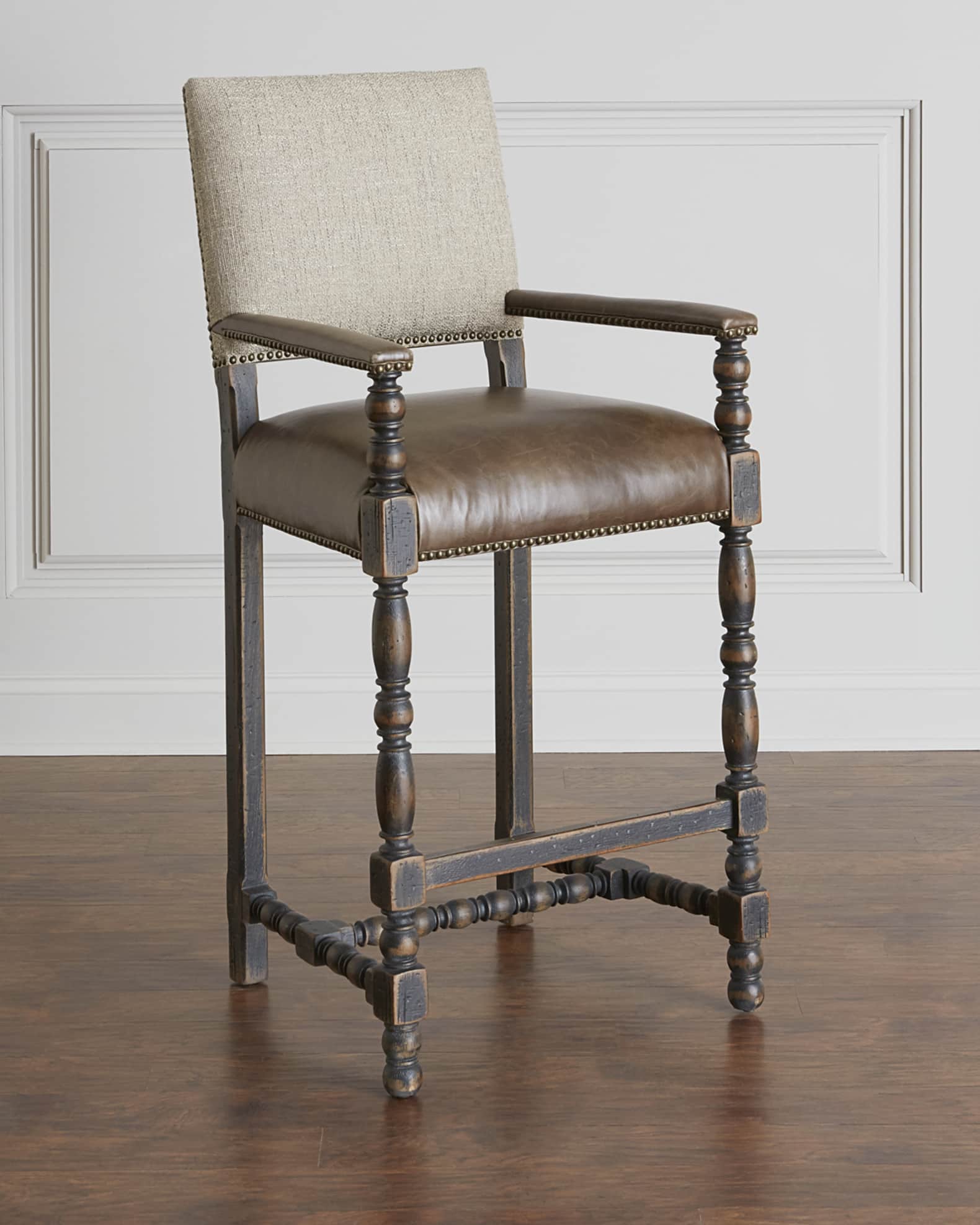 Casella Leather Bar Stool, 31" 0