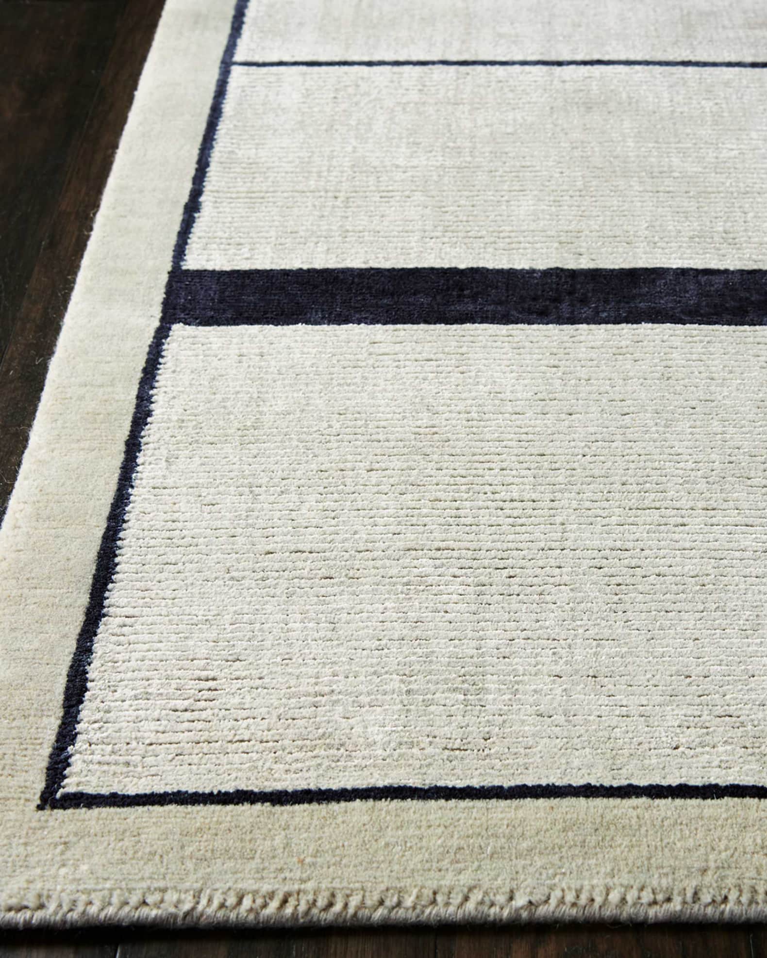 Avenue Silvery Moon Hand-Knotted Rug 1