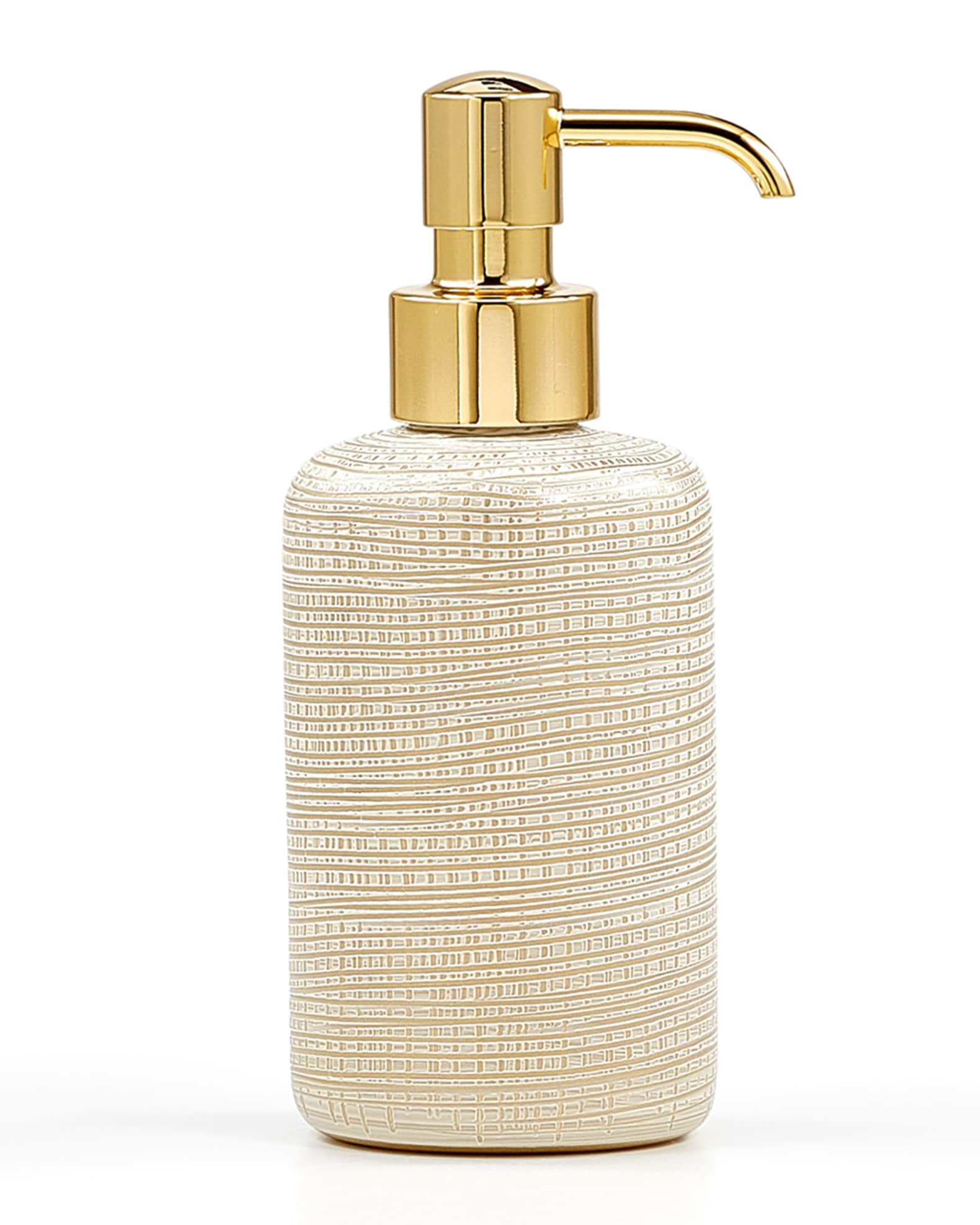 Labrazel Woven Pump Dispenser, Gold Neiman Marcus