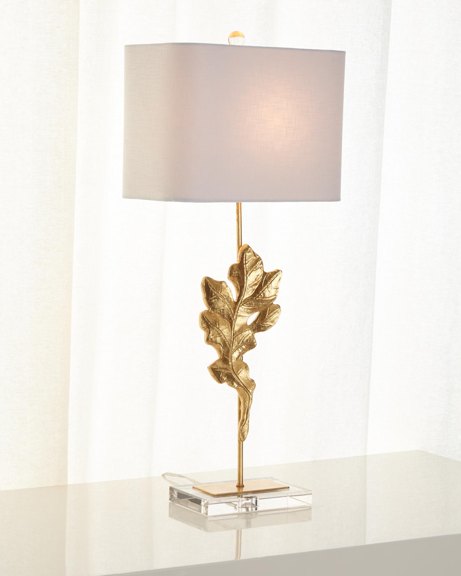 Couture Lamps Gold Oak Leaf Table Lamp | Neiman Marcus