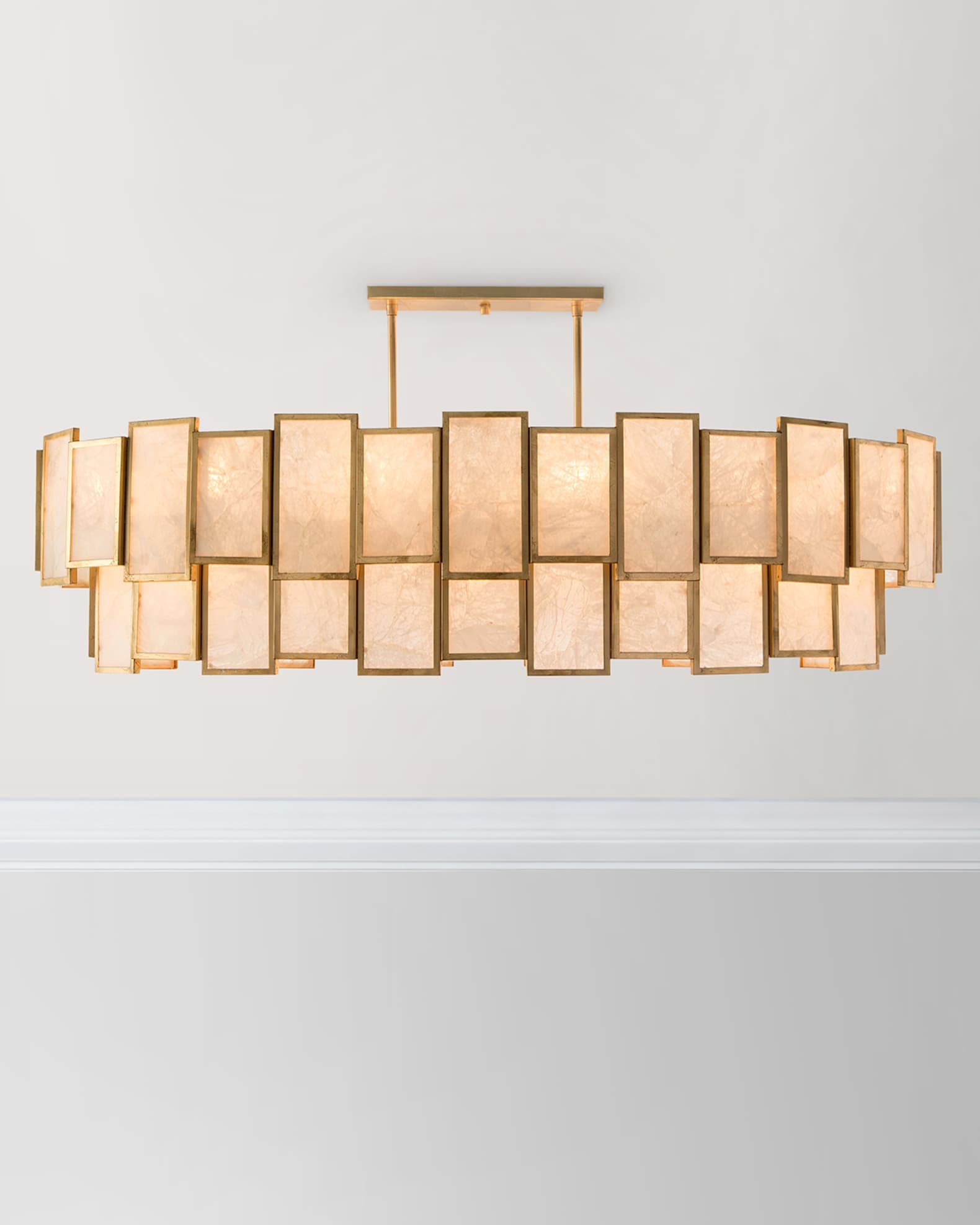 JohnRichard Collection Calcite Panel 21Light Pendant Neiman Marcus