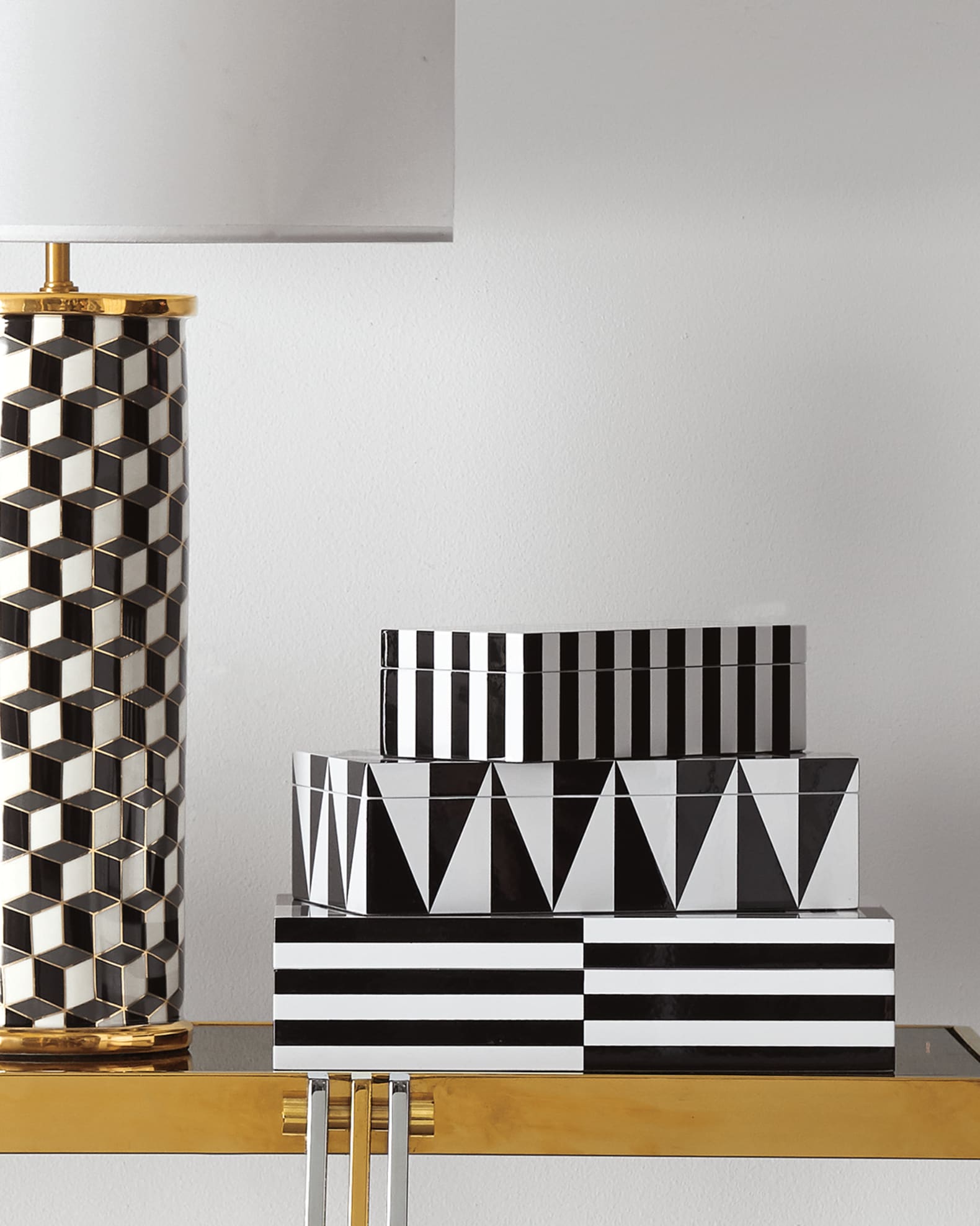 Jonathan Adler Op Art Medium Stacking Box Neiman Marcus