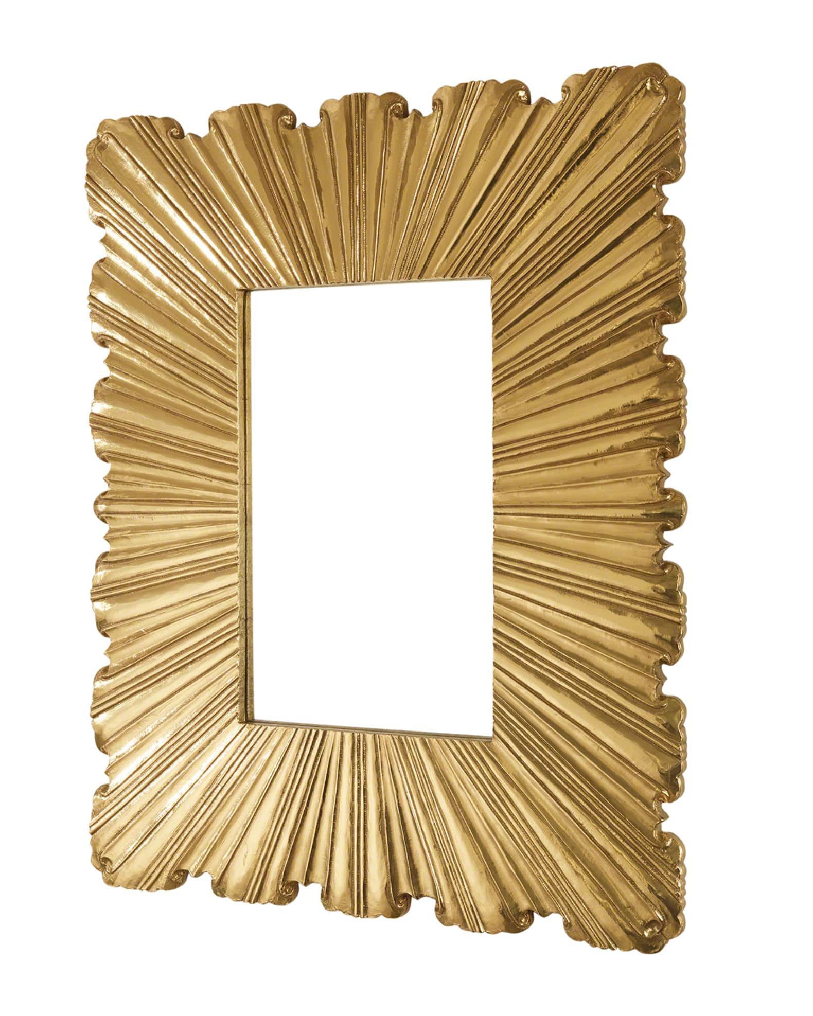 Linen Fold Brass Mirror 1