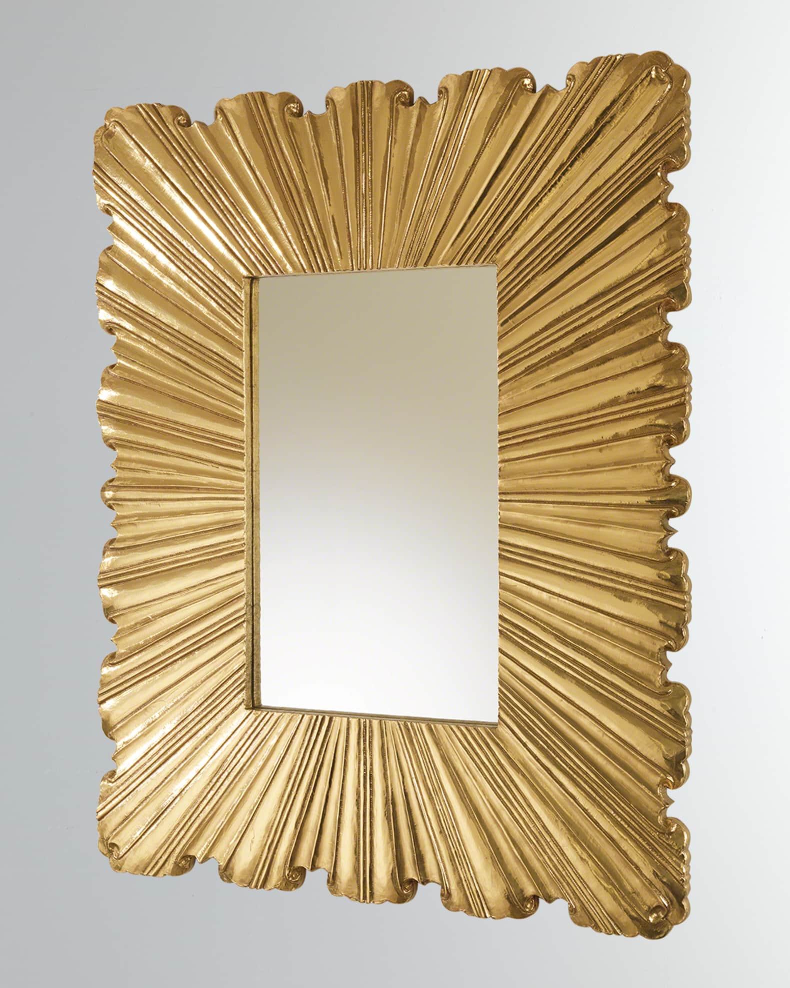 Linen Fold Brass Mirror 0