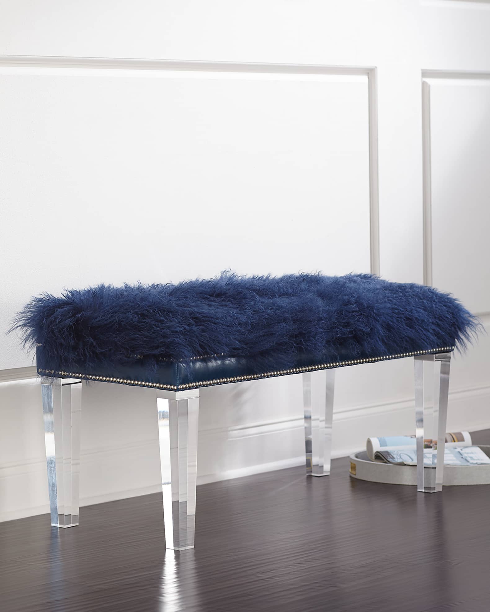 Kirabelle Sheepskin Bench, 60" 0