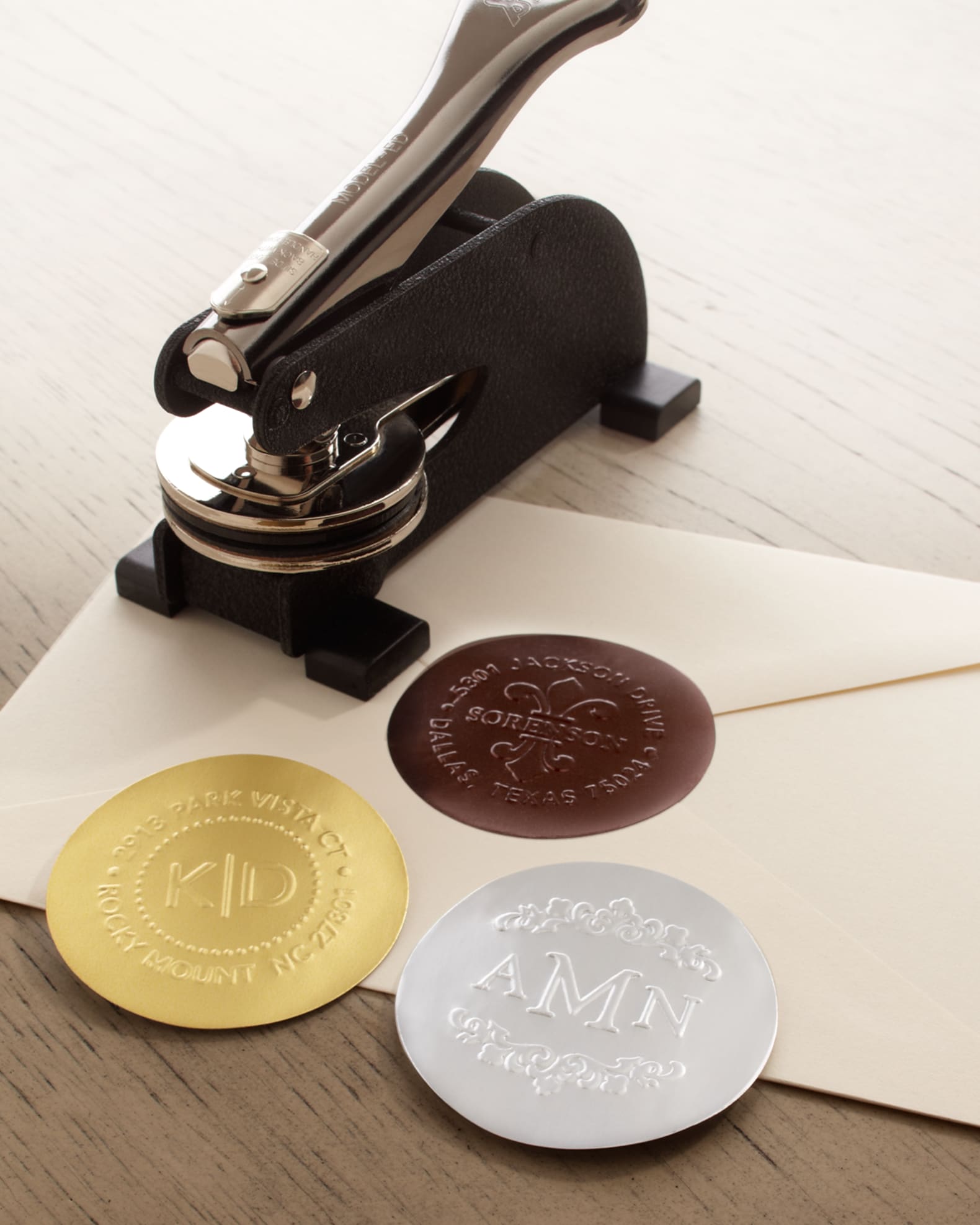 Two-Initial Address Embosser 0