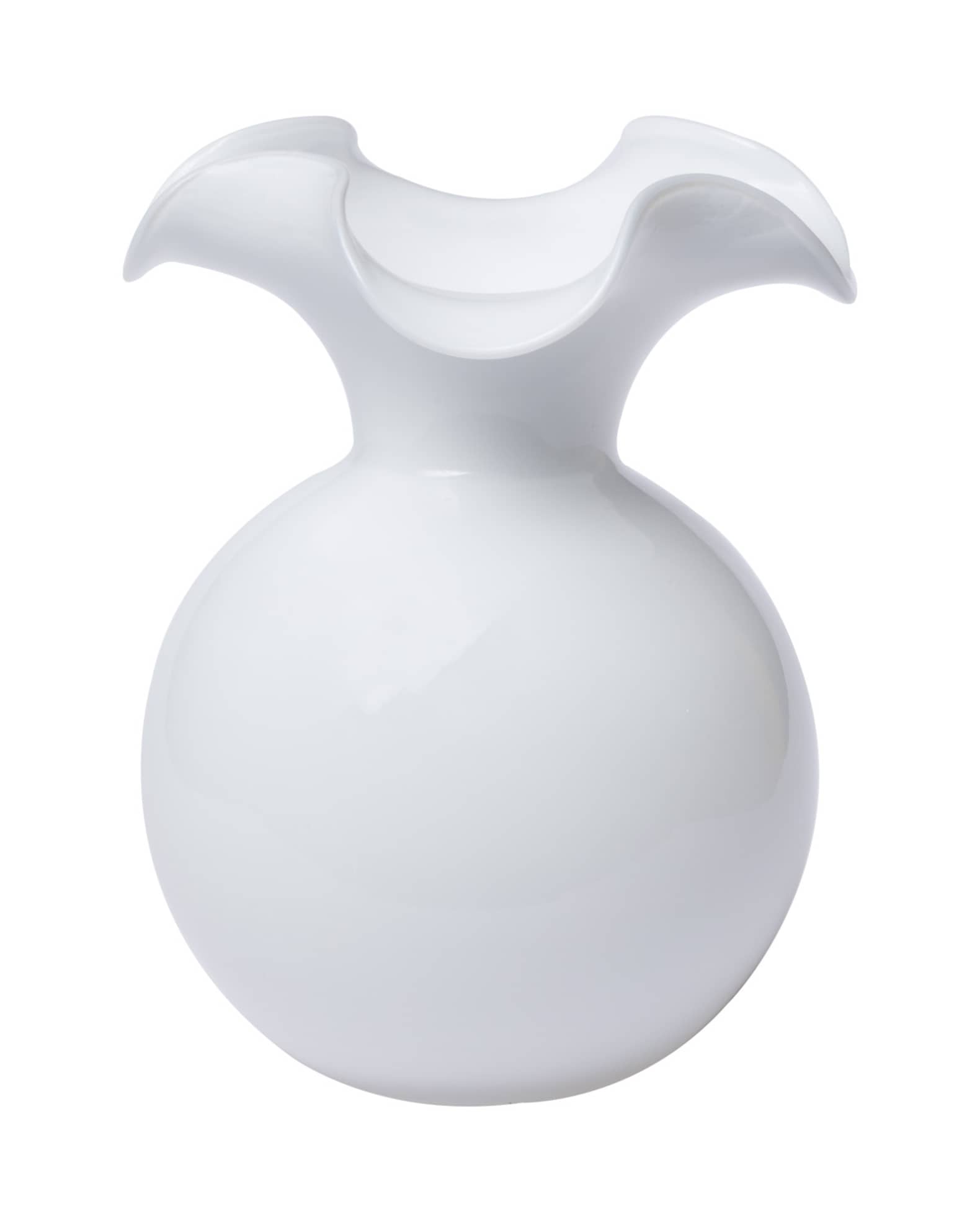 Hibiscus Glass Medium Fluted Vase 0
