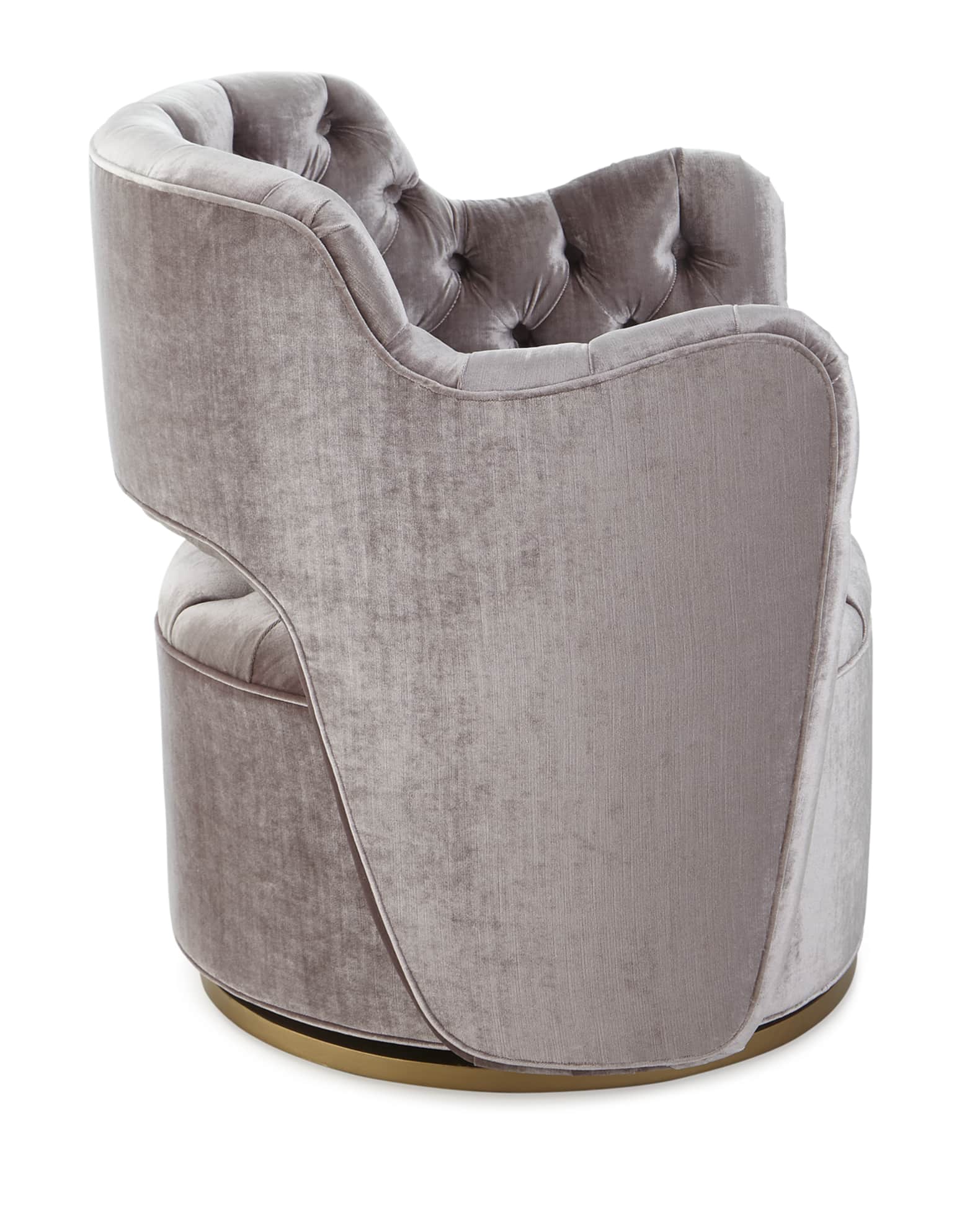 Tatiana Tufted Velvet Swivel Chair 1