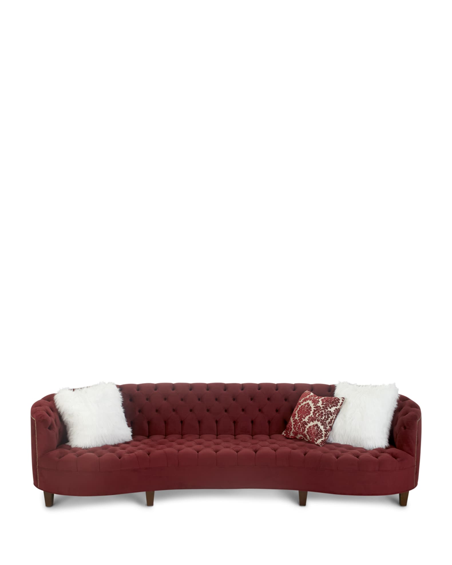 Vaughn Berry Tufted Velvet Sofa 126" 1