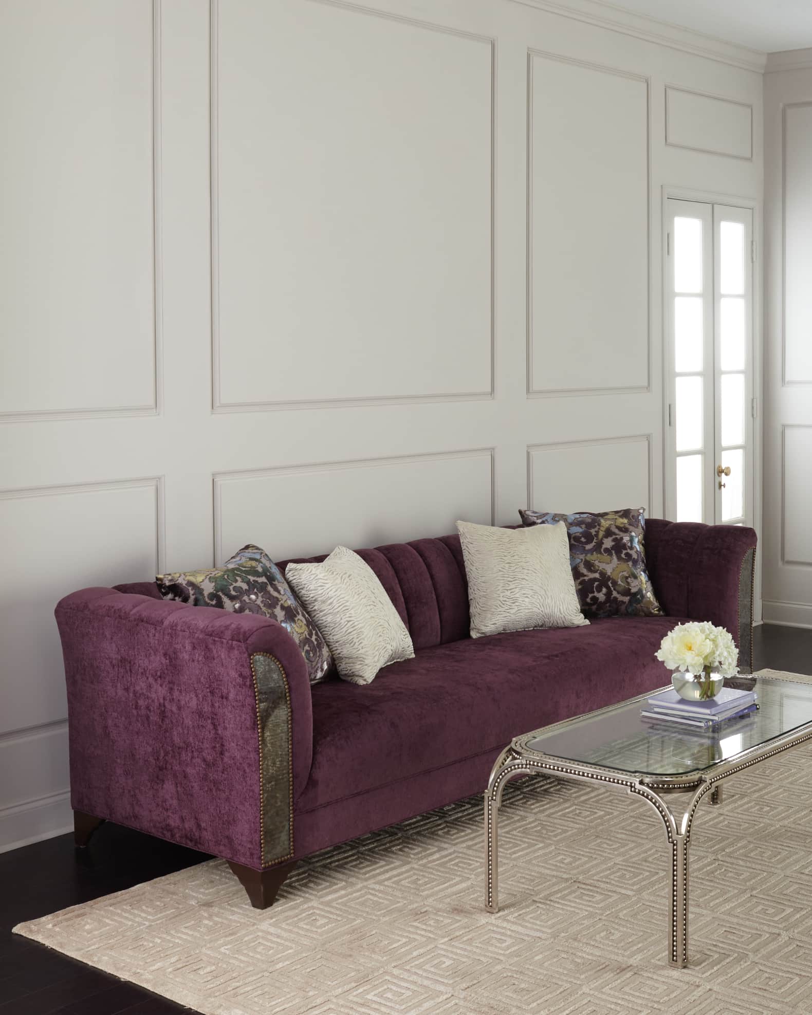 Bethany Channel Tufted Sofa 109" 1