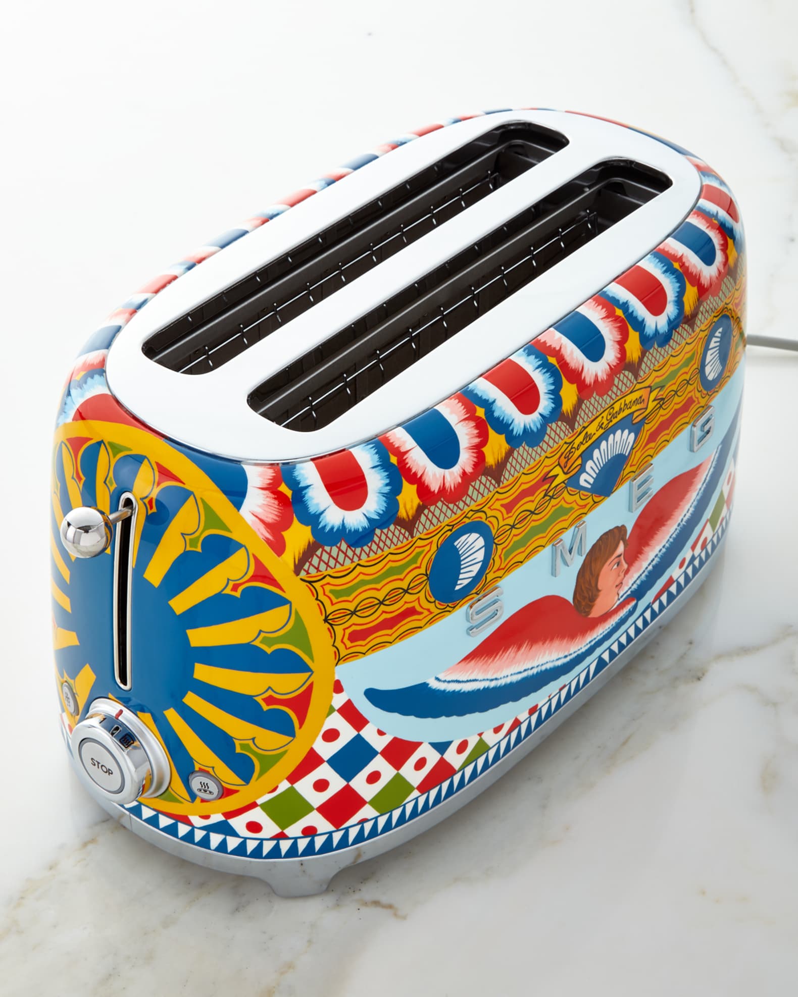 Smeg x Dolce & Gabbana 2 Slice Toaster, Multicolour (Available for