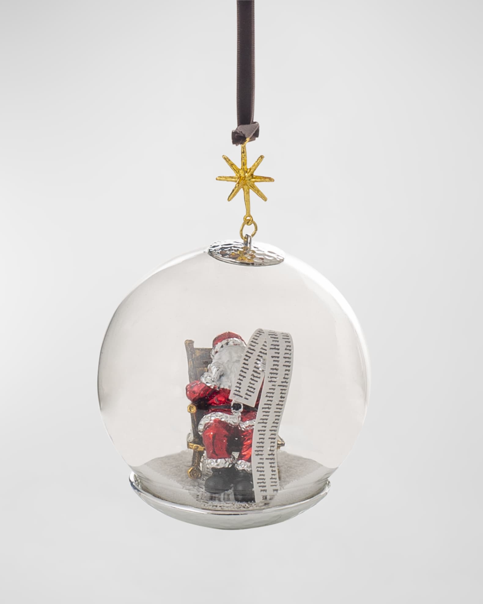 Santa Snow Globe Ornament 0