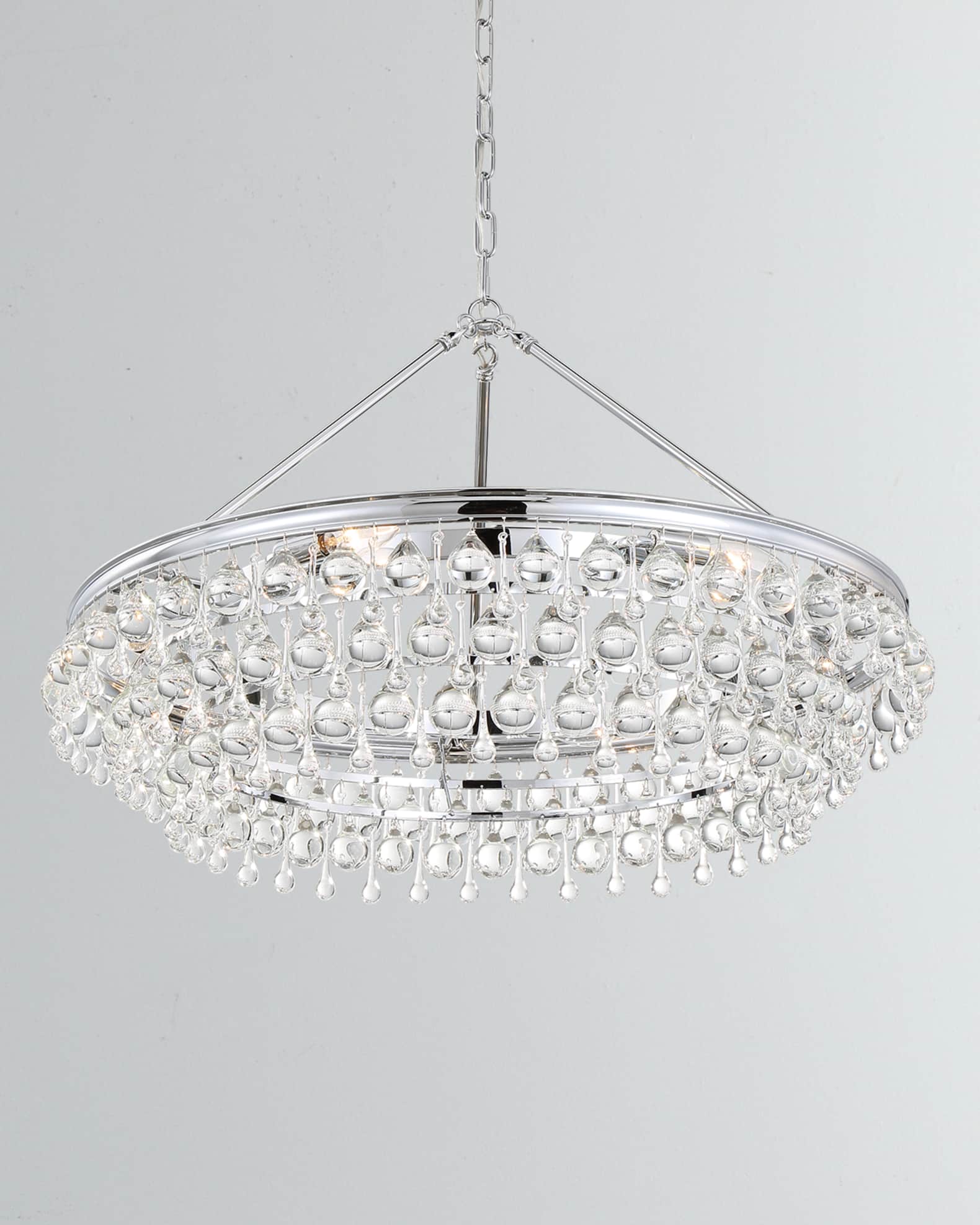 Calypso 6-Light Crystal Teardrop Chandelier 0