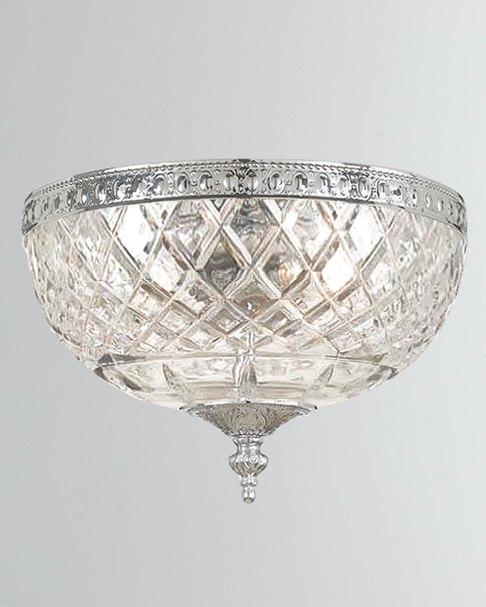 2-Light Crystal Ceiling Mount 0