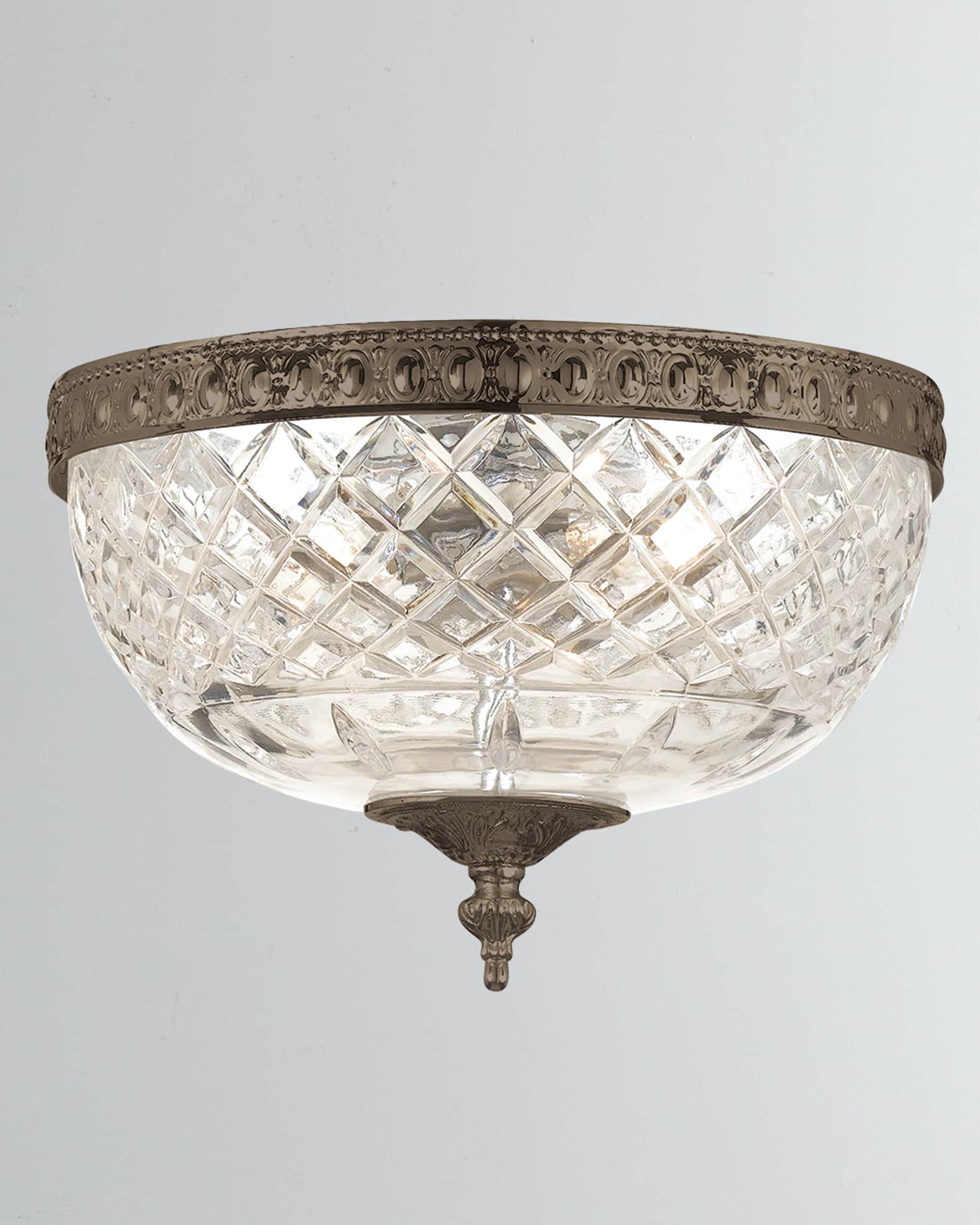 2-Light Crystal Ceiling Mount 0