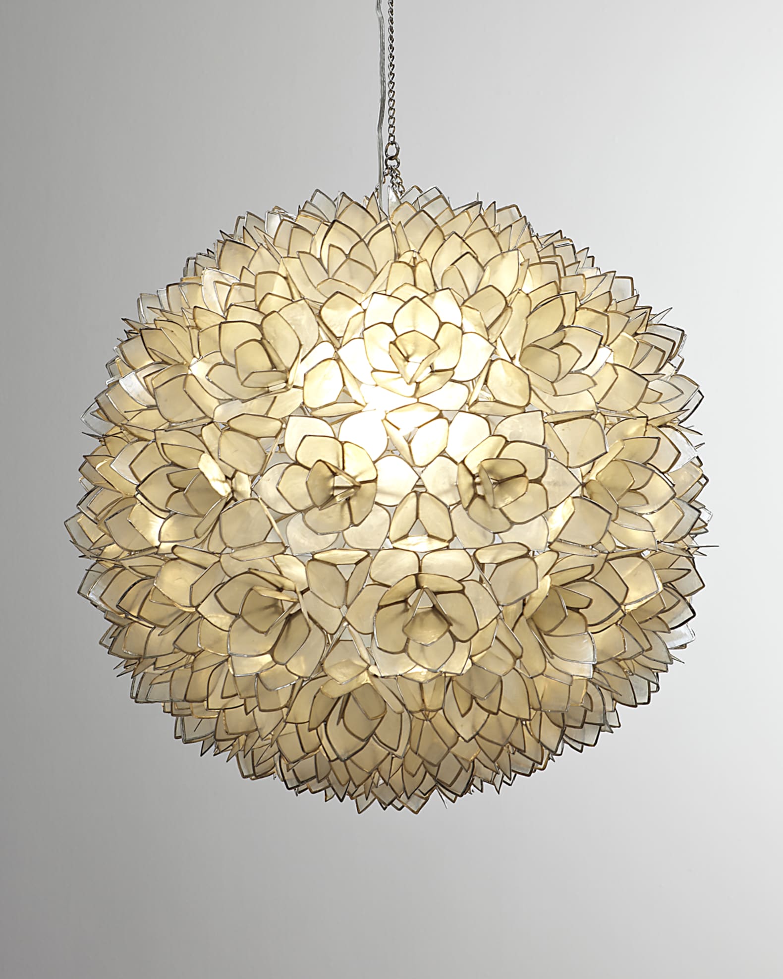 Neiman Marcus Capiz Shell 1 Light Pendant Neiman Marcus