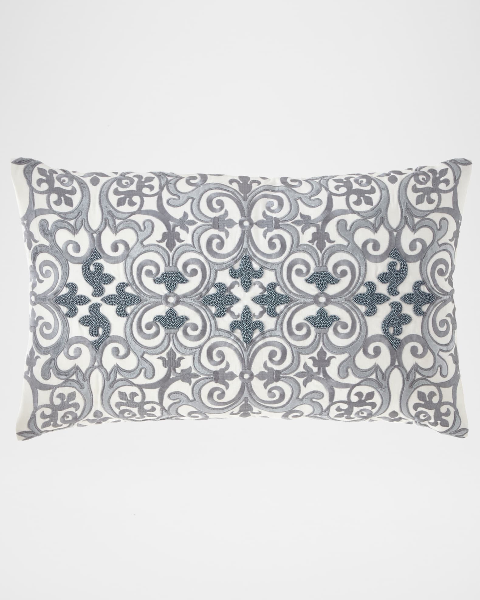 Darboux Scroll Embroidered Decorative Pillow 0