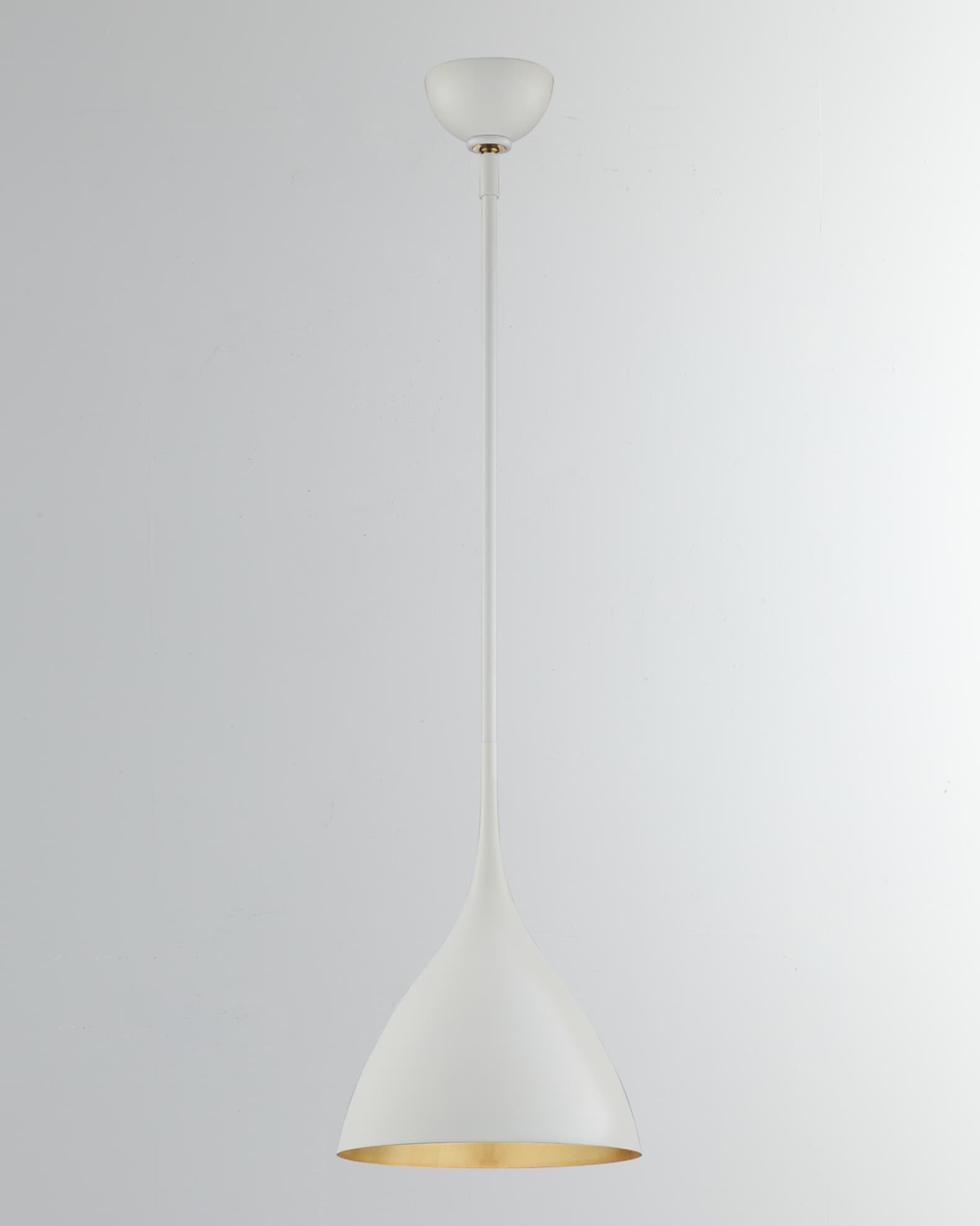 Visual Comfort Signature One Light Pendant Agnes Plaster White