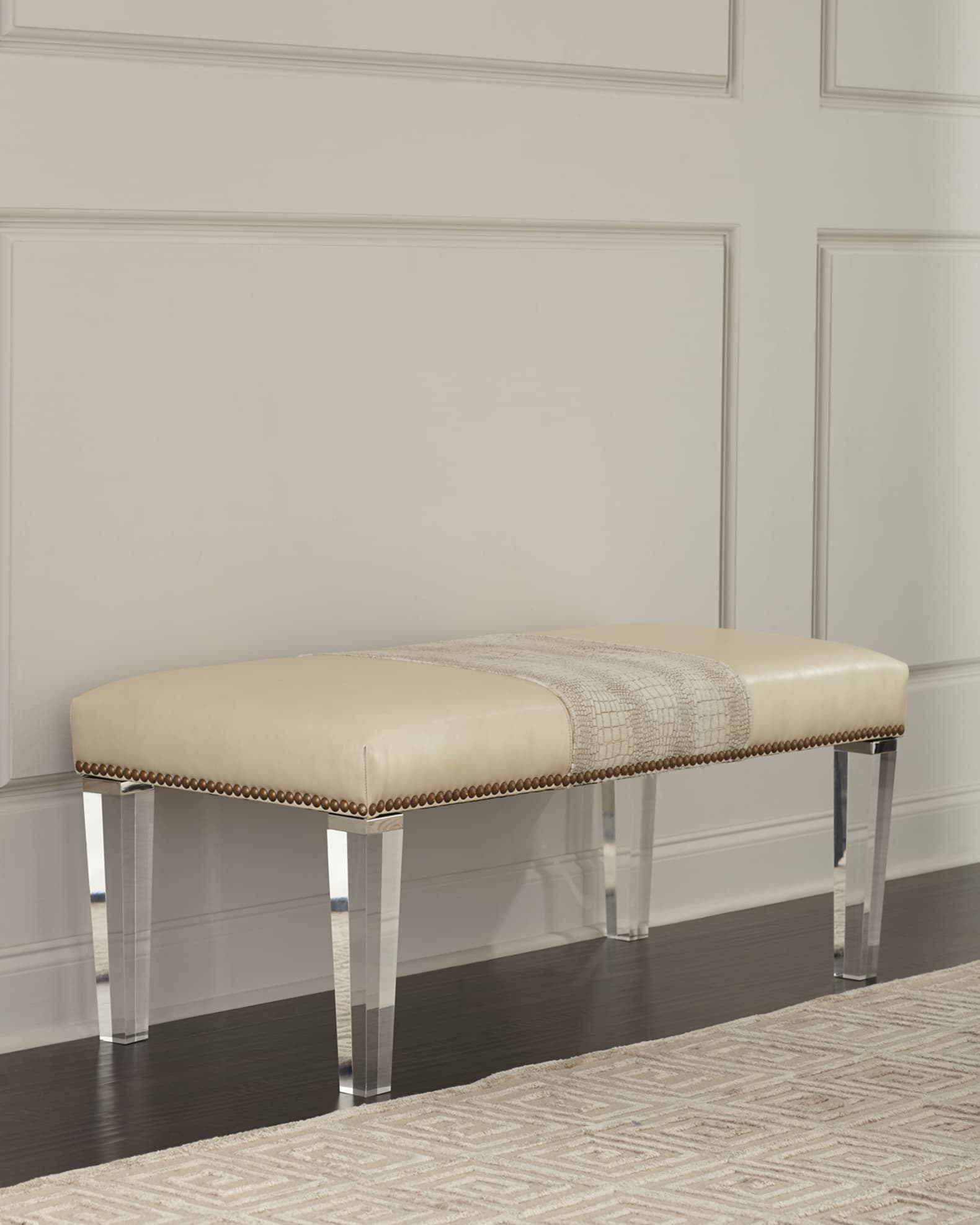 Serendipity Leather Colorblock Bench 1