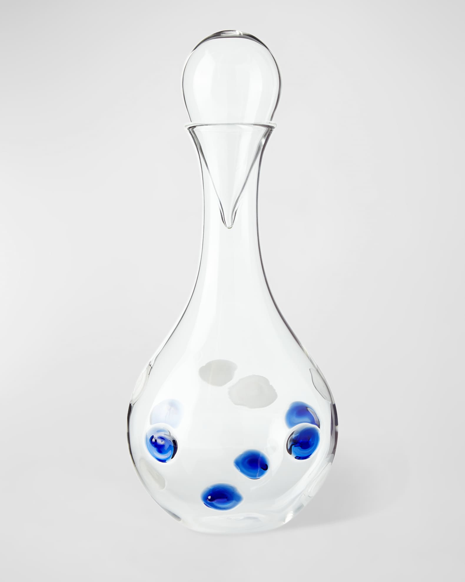 Vietri Dot Glass Decanter