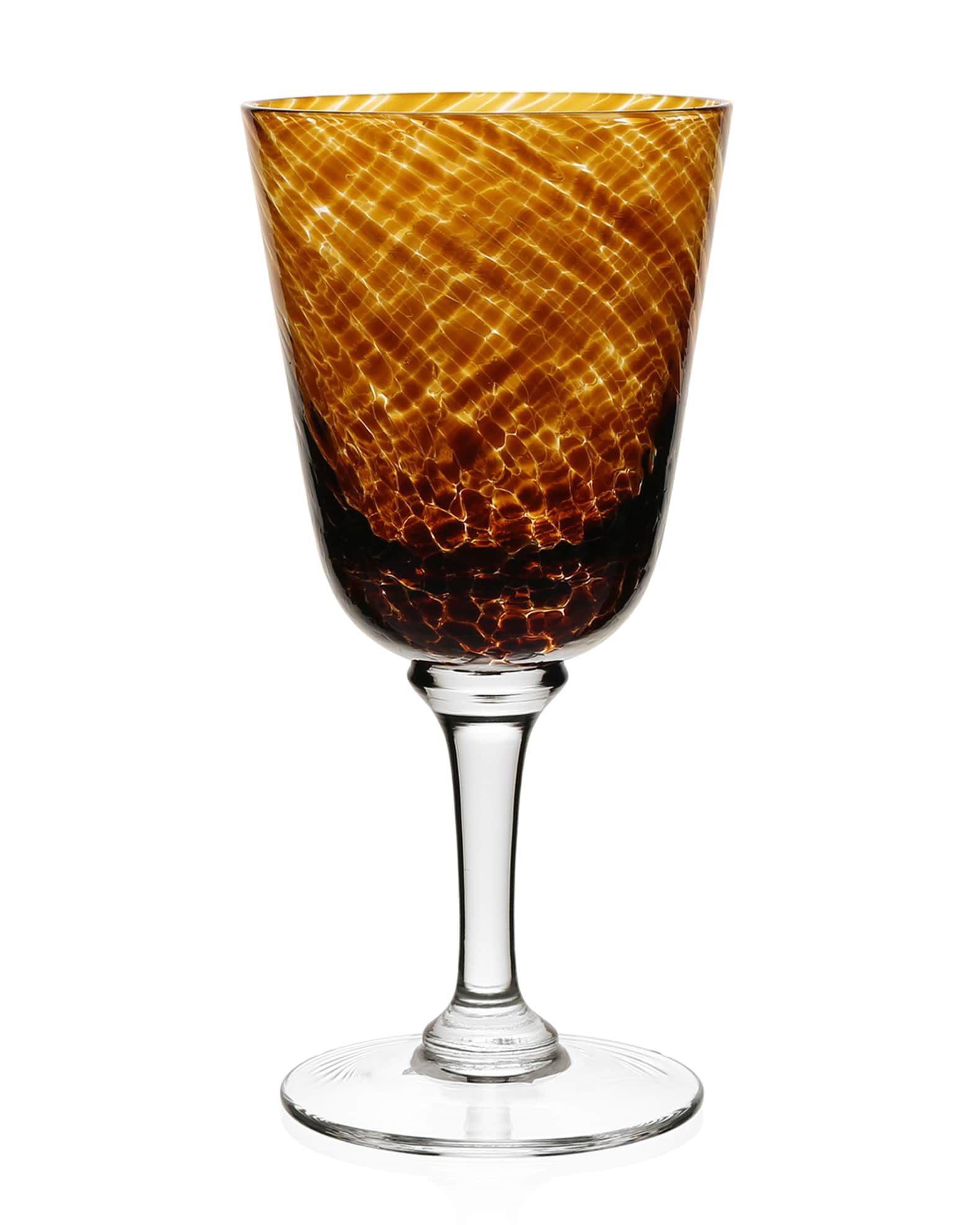 Vanessa Glass Water Goblet, Tortoise 0