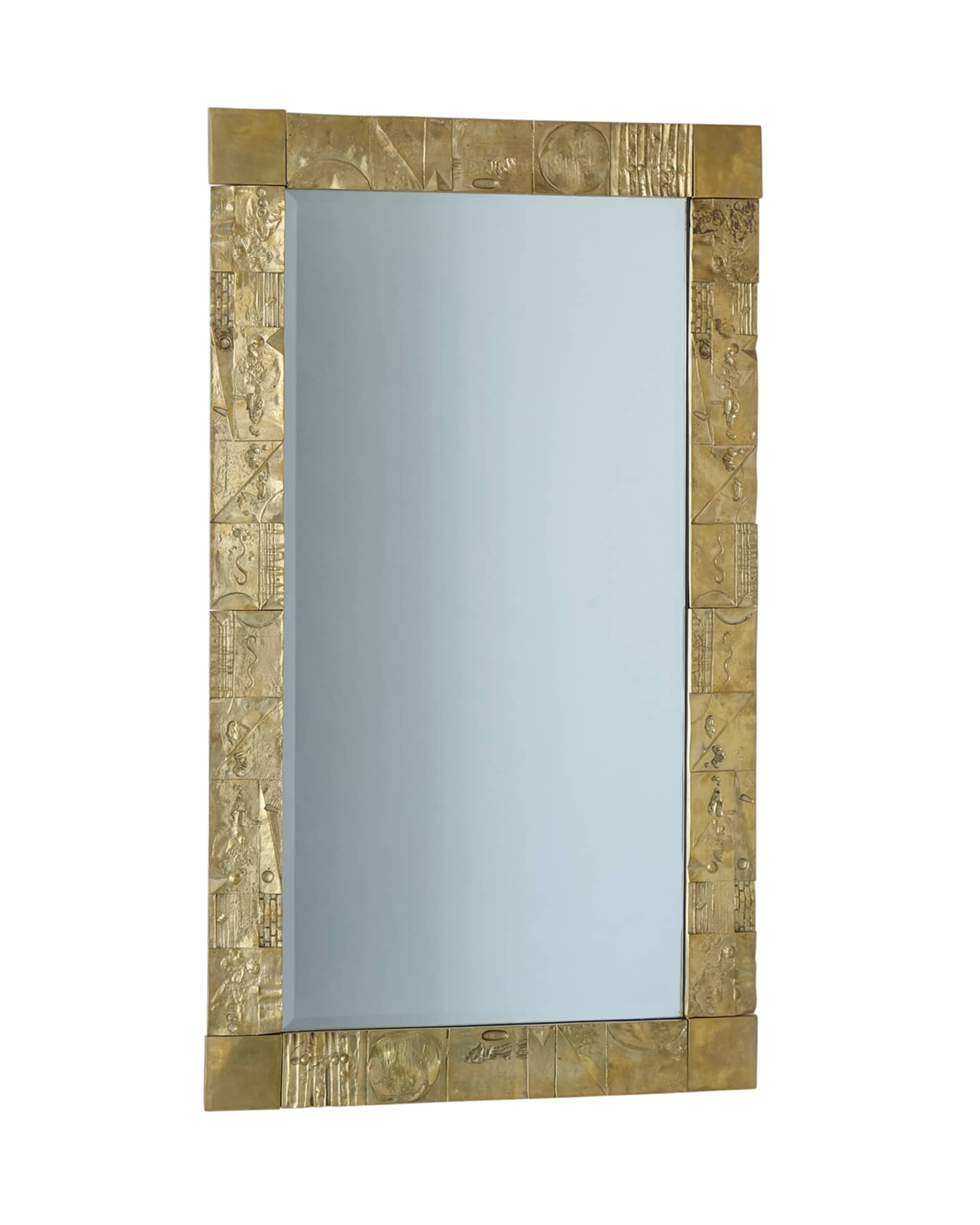 Cast Brass Geometric Mirror 1