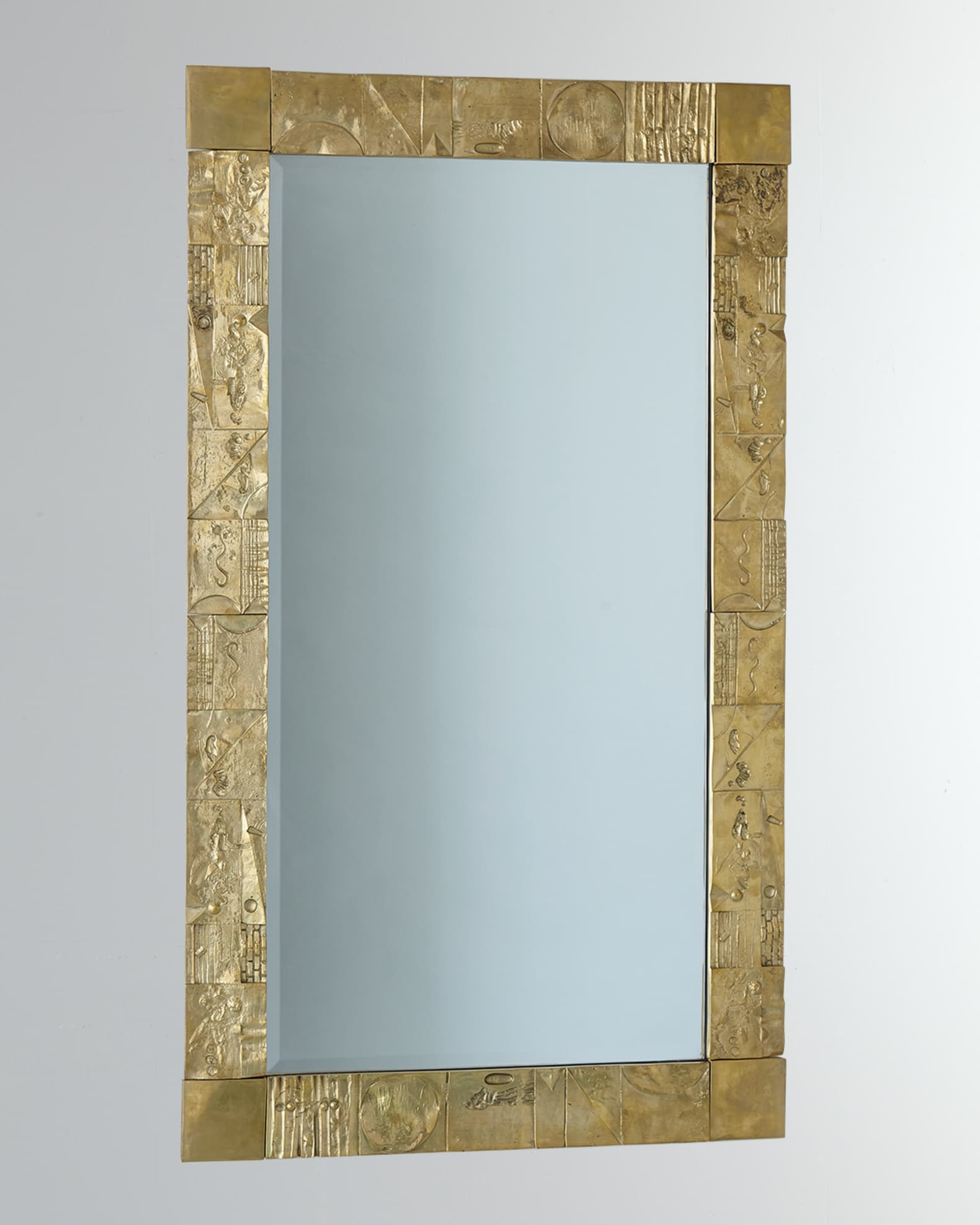 Cast Brass Geometric Mirror 0