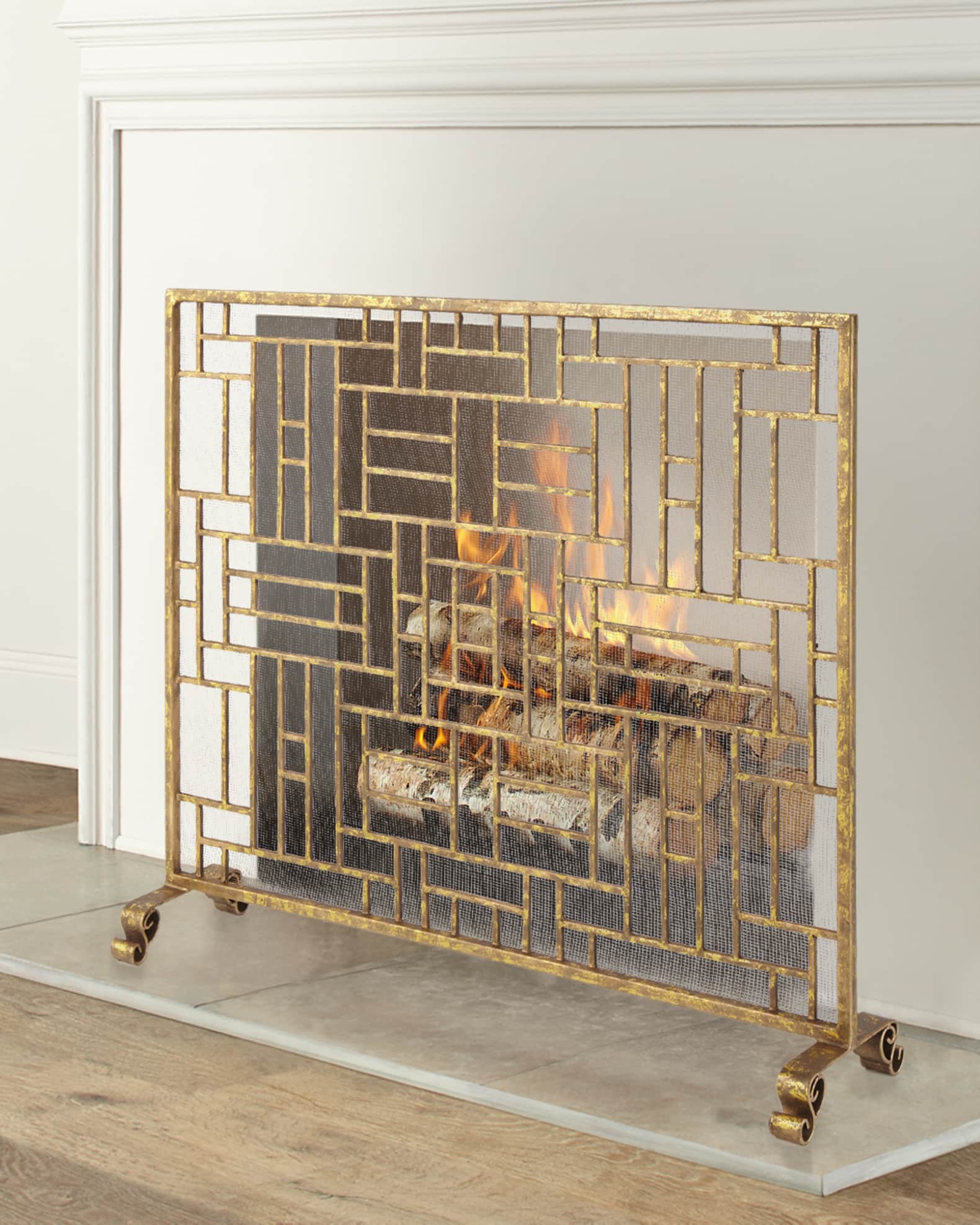 Asian Design Fireplace Screen 0