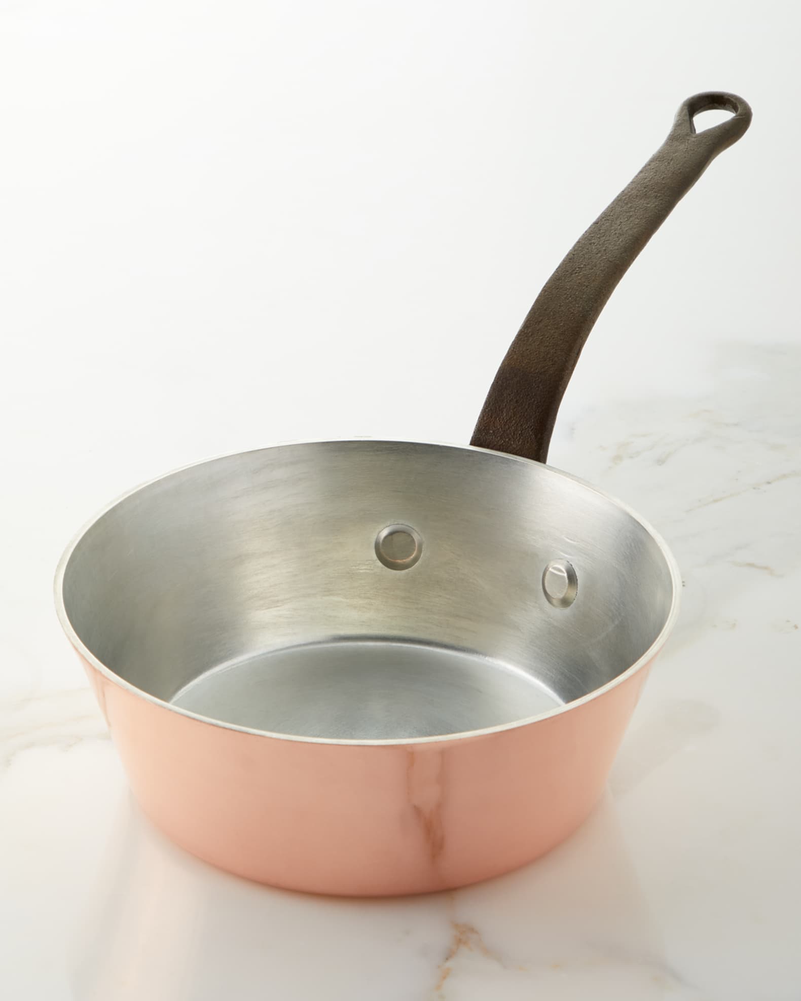 Duparquet Copper Cookware Solid Copper Silver-Lined Pans, Set of 5