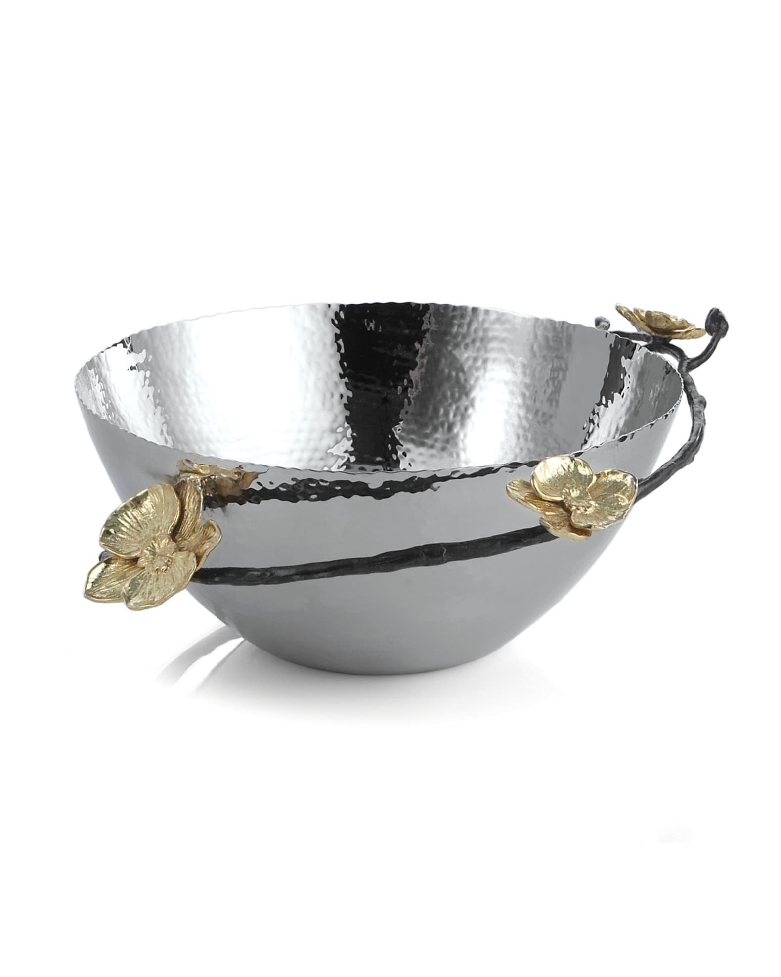 Gold Orchid Serving Bowl 0