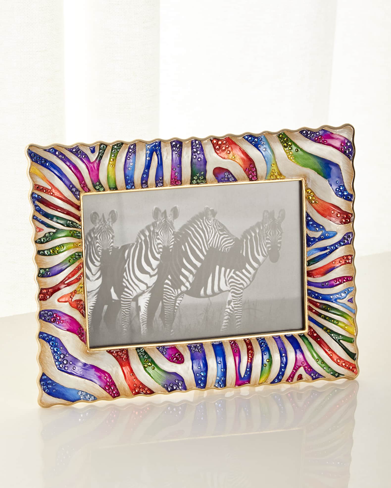 Jay Strongwater Zebra Frame, 5" x 7" Neiman Marcus