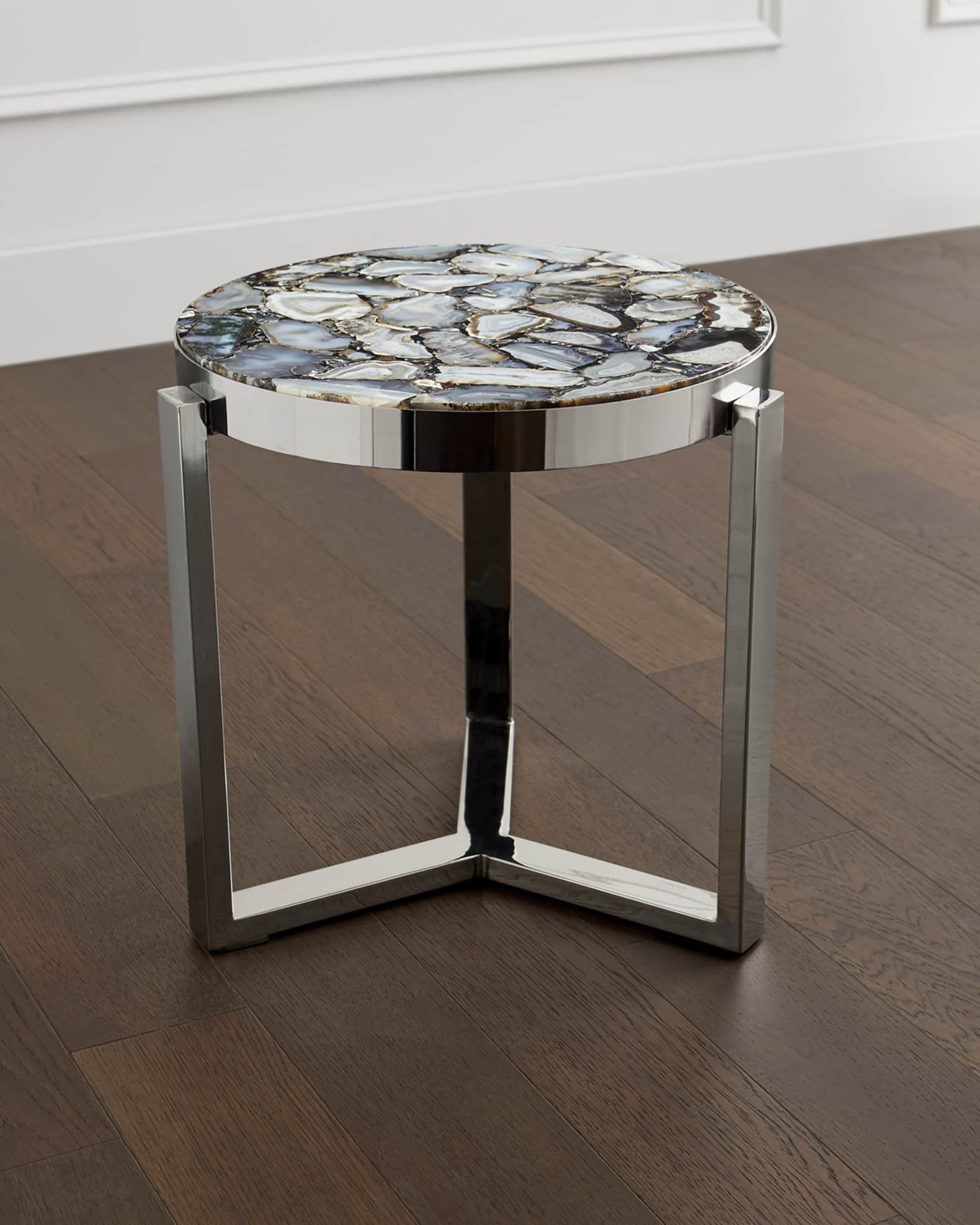Tabitha Stone Top Side Table Neiman Marcus